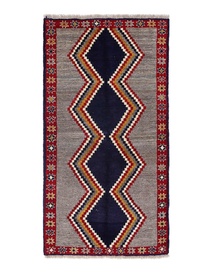 Persian Hand knotted Gabbeh rug 3'X 6': Persian Hand knotted Gabbeh rug 3'X 6' - NEW, Gabbeh, Hand-Knotted, Lamb's Wool, 300 -D13804- 862.This item is part of our fine auction collection which includes many fine home accessories including a