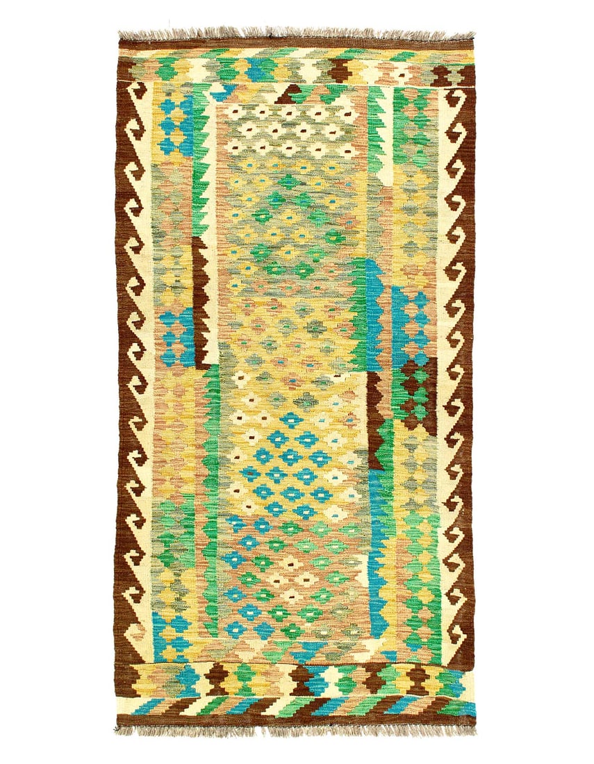 Kilim Handspun flat weave Wool Rug 3'4'' X 5'6'': Kilim Handspun flat weave Wool Rug 3'4'' X 5'6'' - New, Flat Weave, Hand-Knotted, Flat Weave, 300 -D09932- 862.This item is part of our fine auction collection which includes many fine home accessorie