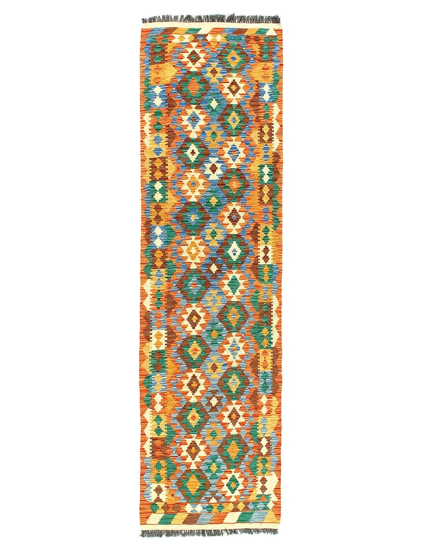 Pasargad Caucasian Tribal Style Flat Weave kilim runner 2'7'' X 9'5'': Pasargad Caucasian Tribal Style Flat Weave kilim runner 2'7'' X 9'5'' - New, Flat Weave, Hand-Knotted, Flat Weave, 300 -D09956- 862.This item is part of our fine auction collection which includes many