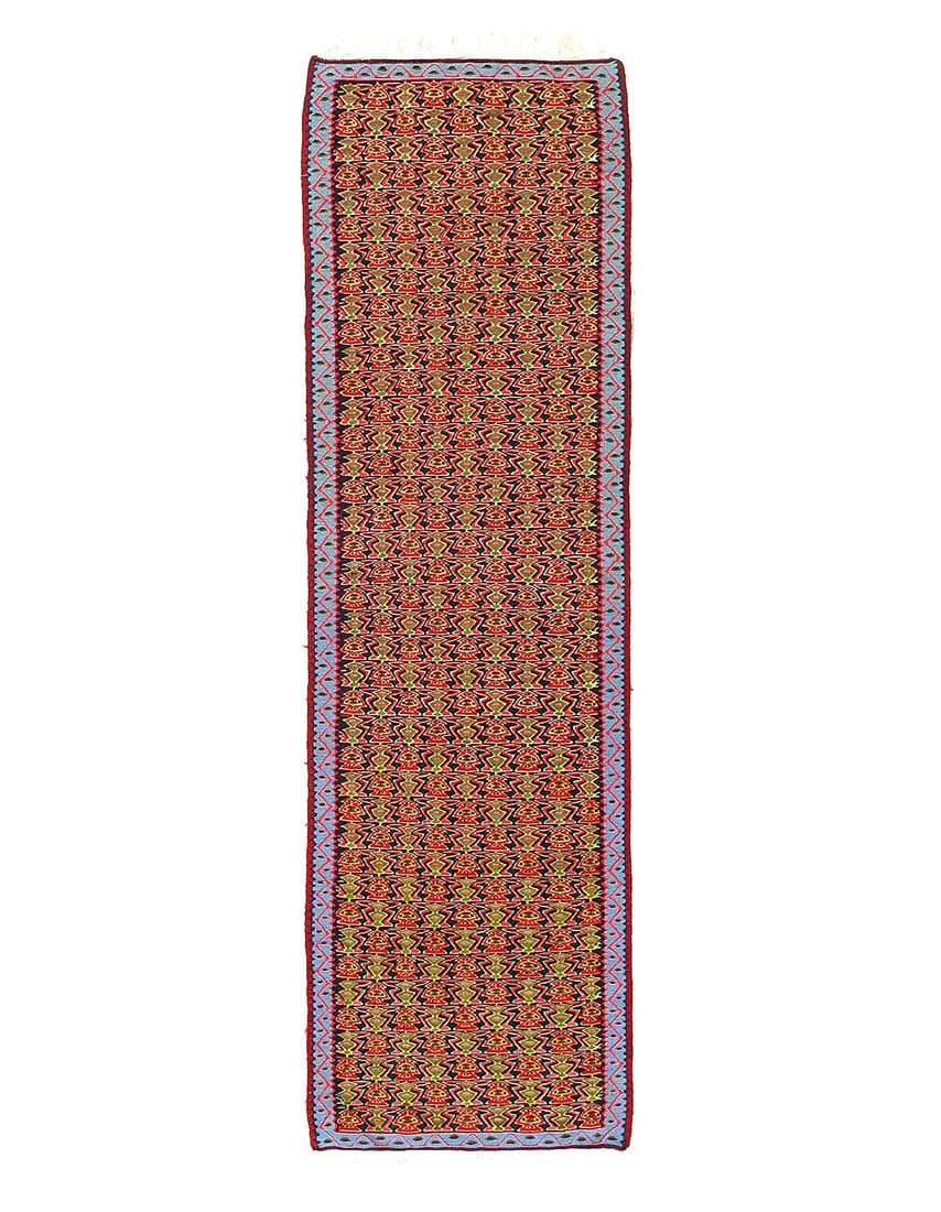 Fine Hand Knotted Flat weave Senneh Runner 2'3'' X 7'8'': Fine Hand Knotted Flat weave Senneh Runner 2'3'' X 7'8'' - New, Flat Weave, Flatweave, Seneh Klim, 300 -D14525- 862.This item is part of our fine auction collection which includes many fine home acces