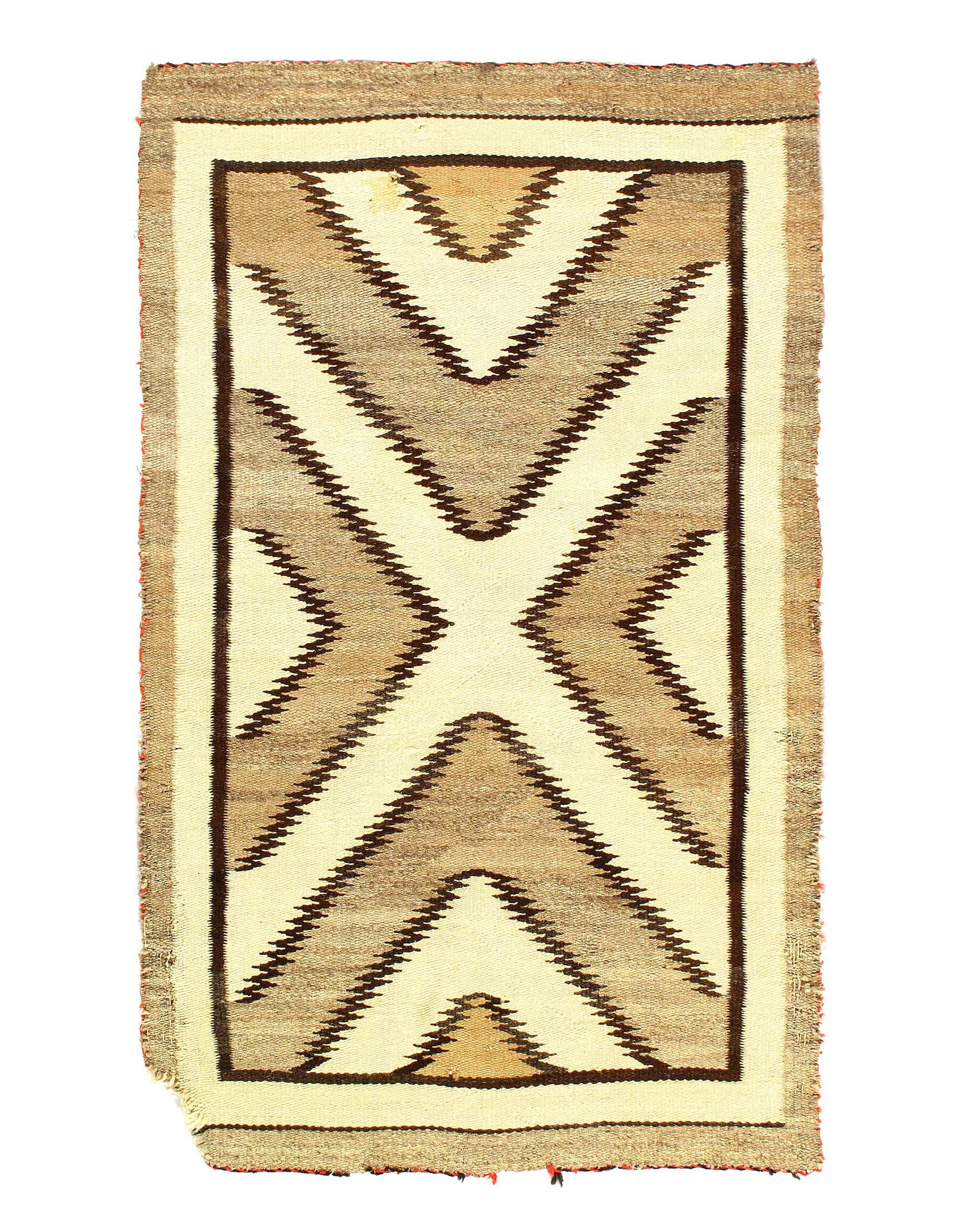 Antique Navaho rug 3'4"x 5'3': Antique Navaho rug 3'4"x 5'3' - circa 1900, Flat Weave, Hand-Woven, Lamb's Wool, 300 -D12018- 862.This item is part of our fine auction collection which includes many fine home accessories including a