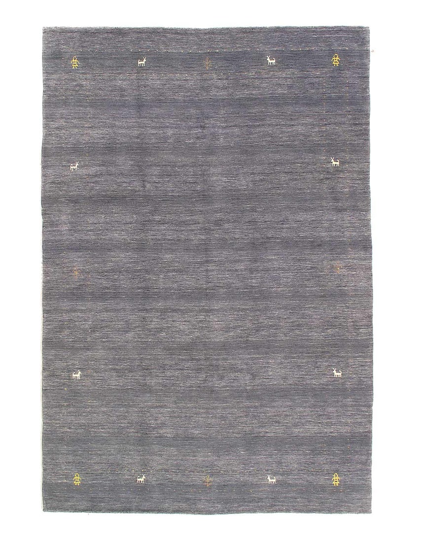 Gray color Fine Hand knotted Gabbeh Rug 6' x 9': Gray color Fine Hand knotted Gabbeh Rug 6' x 9' - New, Gabbeh , Hand-Knotted, Lamb's Wool, 300 -D15316- 862.This item is part of our fine auction collection which includes many fine home accessories i