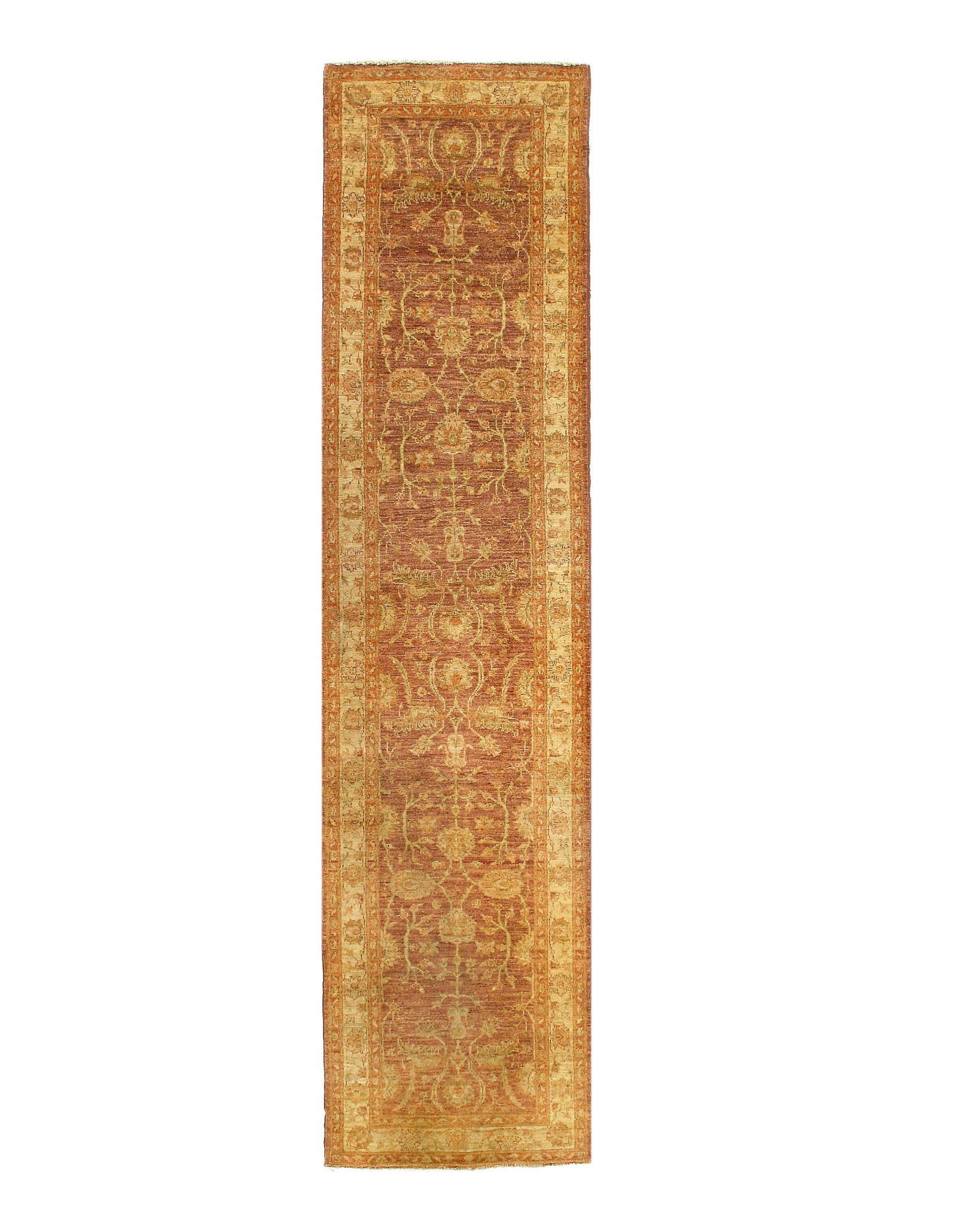 Light Brown Hand Knotted Farahan runner 2'8'' X 11'1'': Light Brown Hand Knotted Farahan runner 2'8'' X 11'1'' - New, Farahan, Hand-Knotted, Lamb's Wool, 300 -33886- 862.This item is part of our fine auction collection which includes many fine home accesso