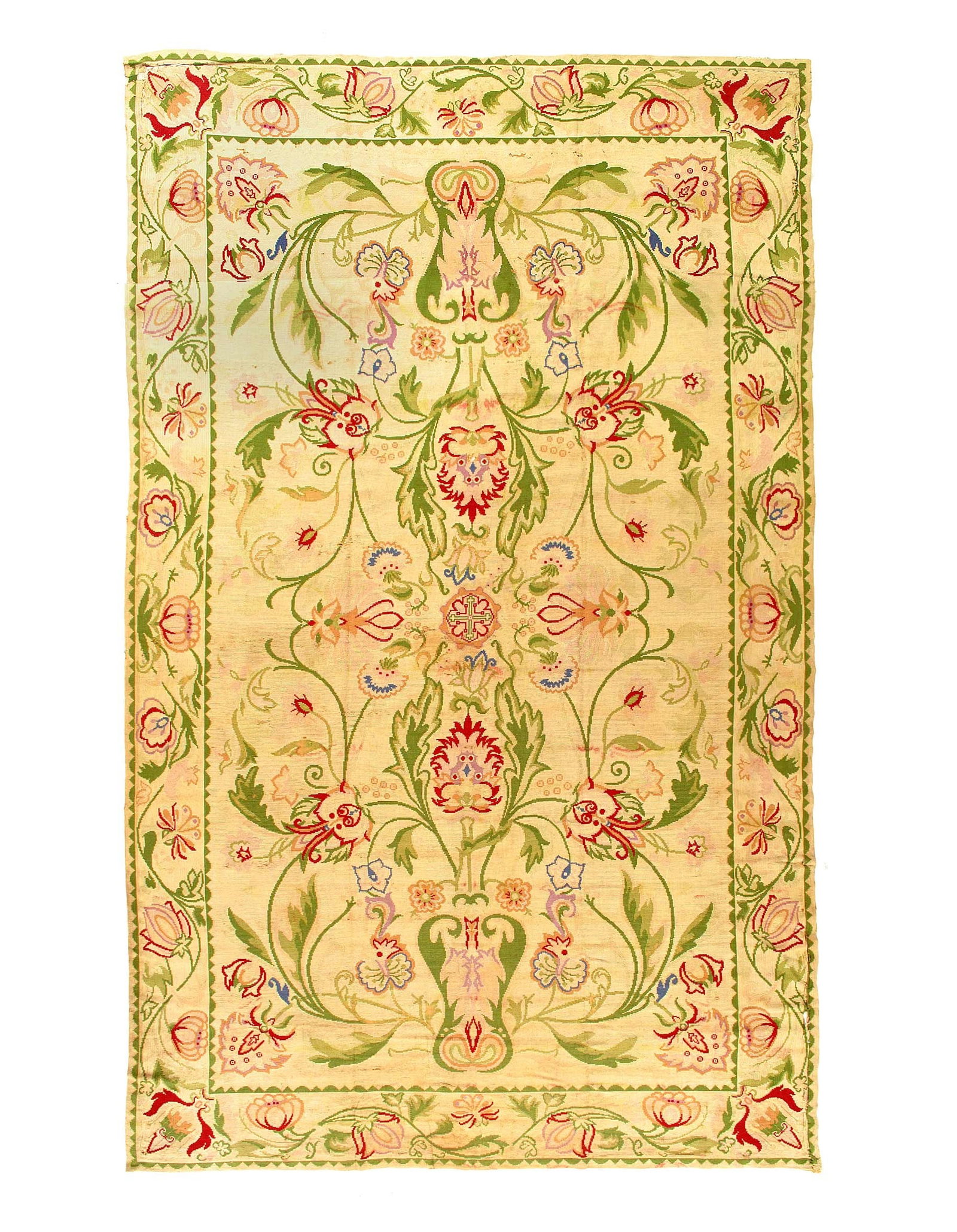Fine Hand Knottted Antique Needpoint rug 9'11'' X 16'3'': Fine Hand Knottted Antique Needpoint rug 9'11'' X 16'3'' - Early 20th Century, English, Hand-Knotted, Flat Weave, 300 -D11997- 862.This item is part of our fine auction collection which includes many 
