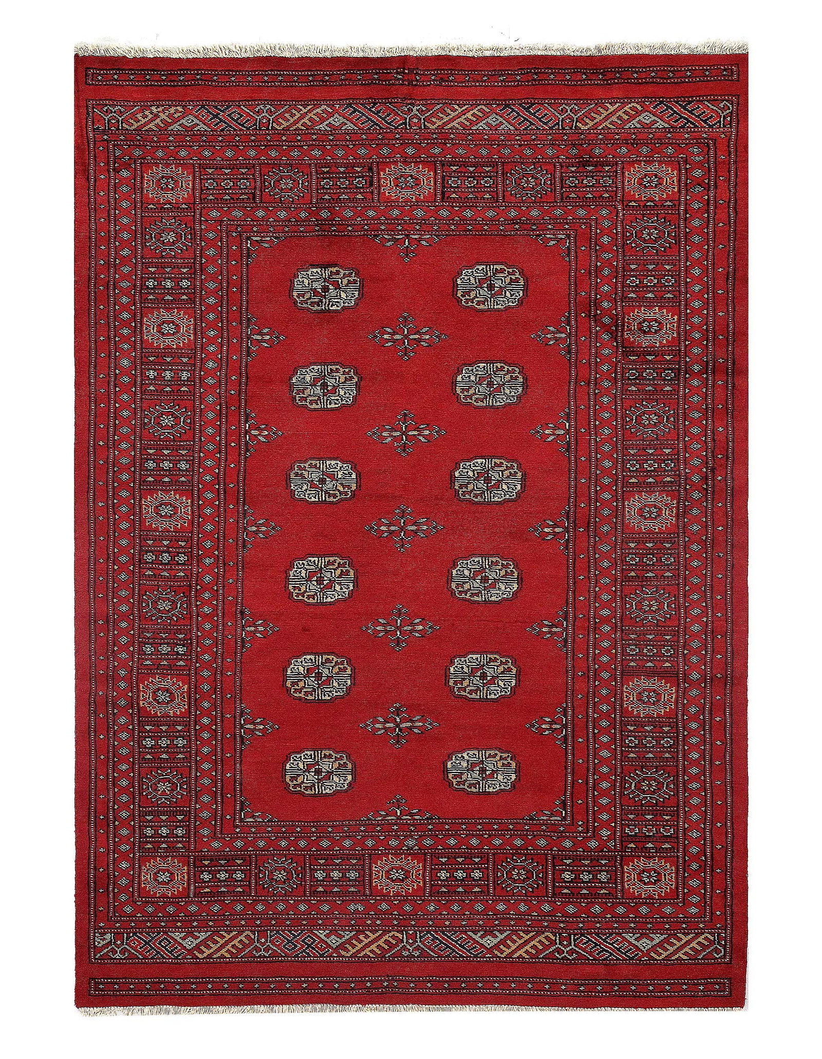 Fine Pak Bokhara Hand-Knotted Rug - 4'7" ? 6'7": Fine Pak Bokhara Hand-Knotted Rug - 4'7" ? 6'7" - New, Bokhara, Hand-Knotted, Lamb's Wool, 300 -D09841- 862.This item is part of our fine auction collection which includes many fine home accessories i