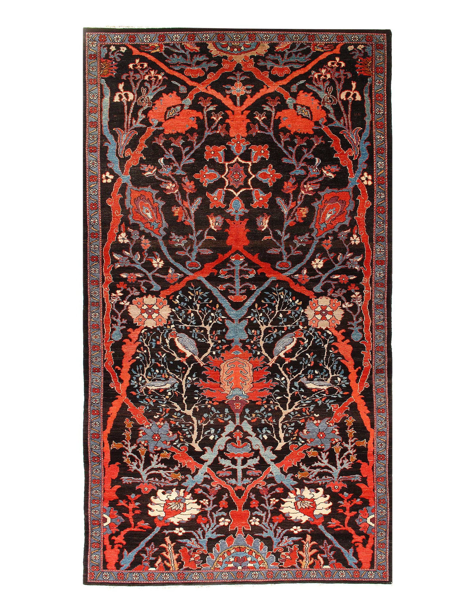 Brown color Turkish Vintage Bidjar 6'11'' X 12'8'': Brown color Turkish Vintage Bidjar 6'11'' X 12'8'' - Circa 1970, Bidjar, Hand-Knotted, Lamb's Wool, 300 -D11576- 862.This item is part of our fine auction collection which includes many fine home acce