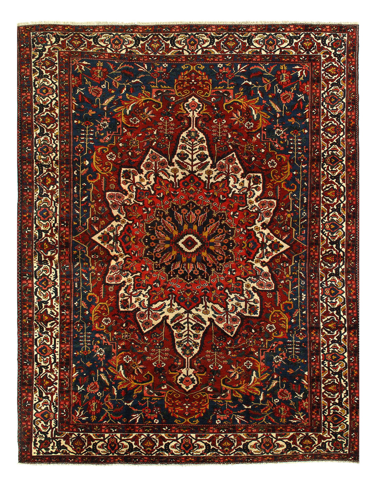 Persian Sami Antique Bakhtiari Hand-Knotted 11'3'' X 14'4'': Persian Sami Antique Bakhtiari Hand-Knotted 11'3'' X 14'4'' - 1920, Bakhtiari, Hand-Knotted, Lamb's Wool, 300 -54098- 862.This item is part of our fine auction collection which includes many fine home