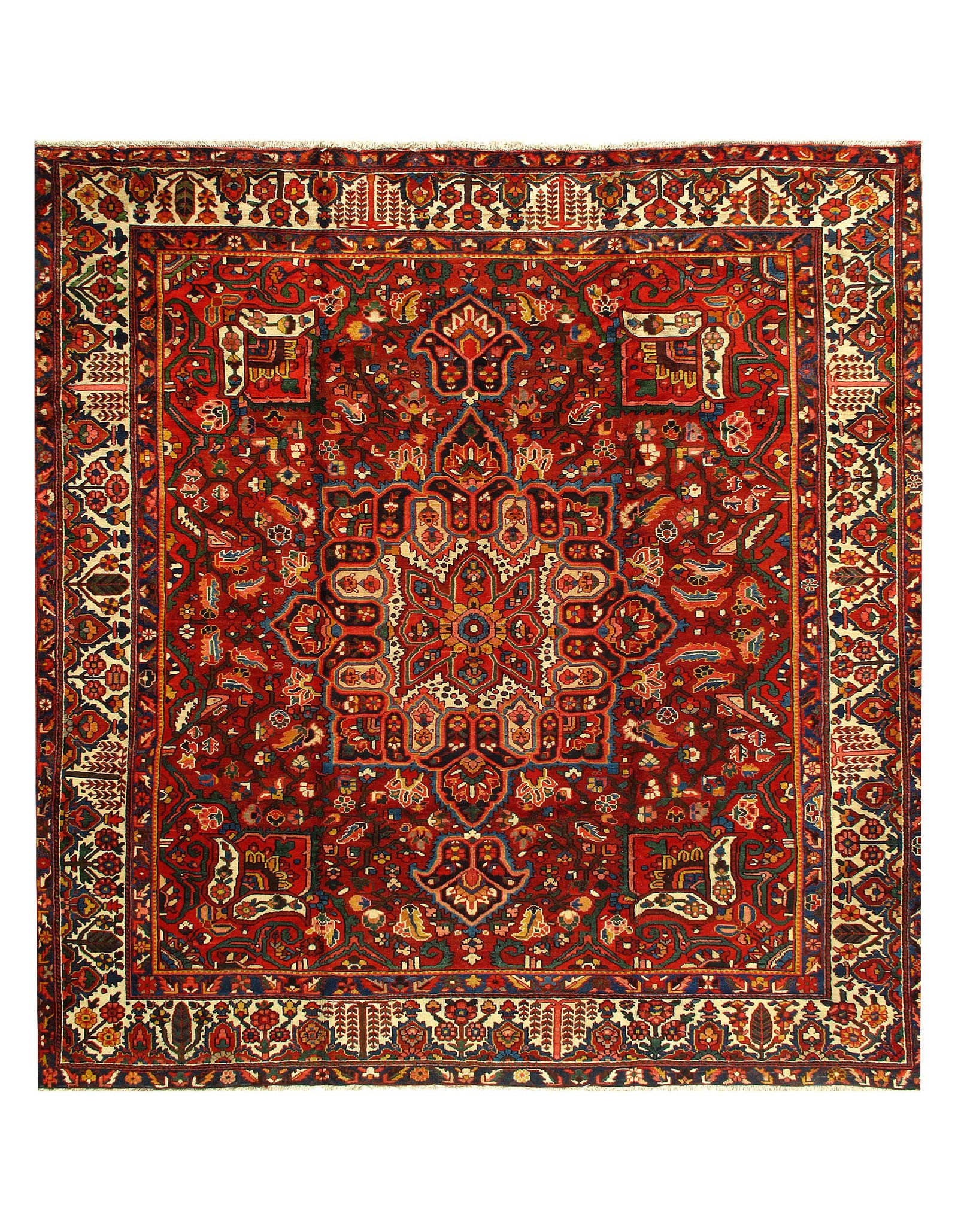 Persian Sami Antique Bakhtiari Hand-Knotted 10'2'' X 10'11'' (1 of 12)