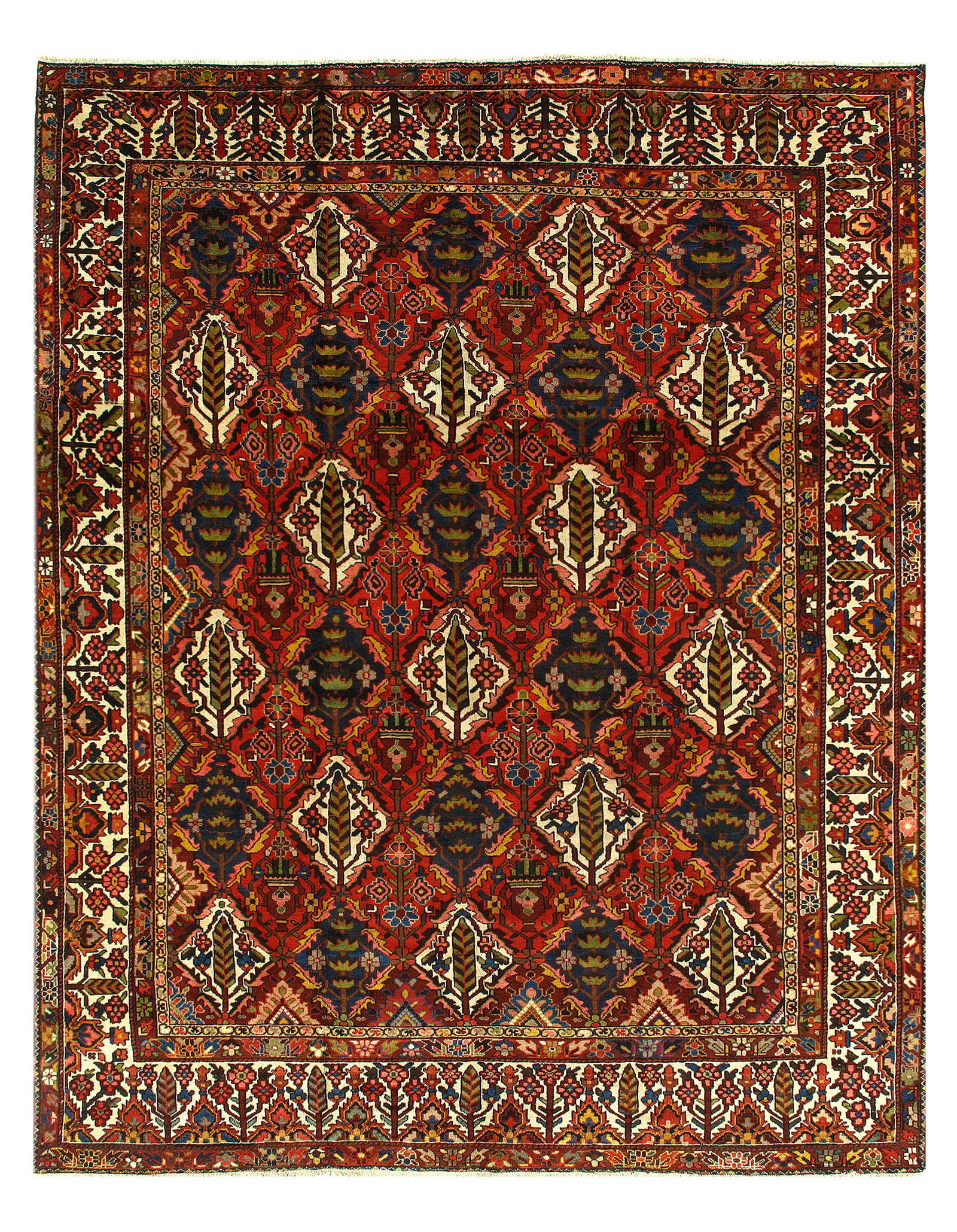 Fine Hand knotted Persian Antique Bakhtiari 11' X 13'8'' (1 of 3)