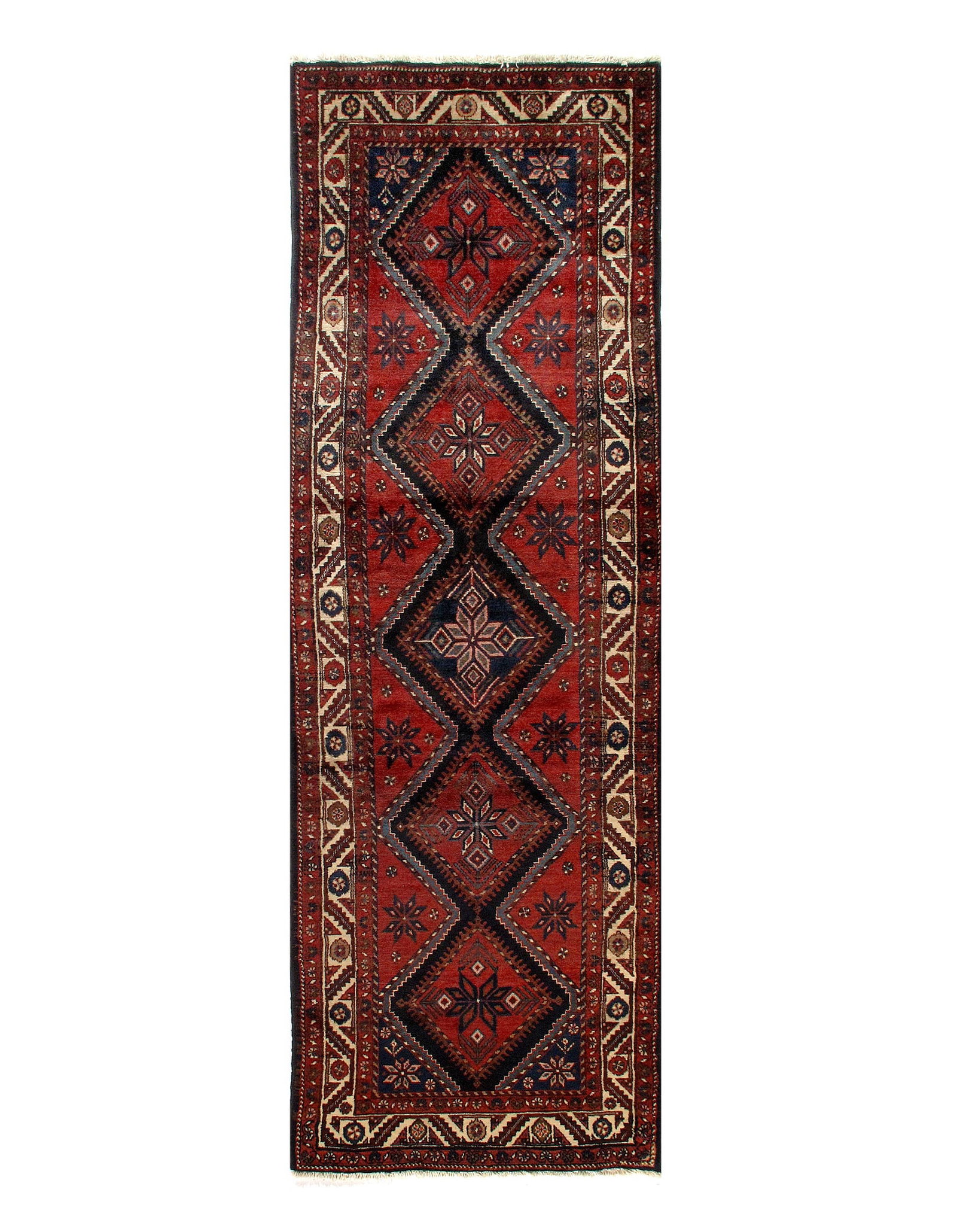Antique Persian Bakhtiari Runner - 3'6" x 11'1": Antique Persian Bakhtiari Runner - 3'6" x 11'1" - Circa 1960, Bakhtiari, Hand-Knotted, Lamb's Wool, 300 -D10825- 862.This item is part of our fine auction collection which includes many fine home acce