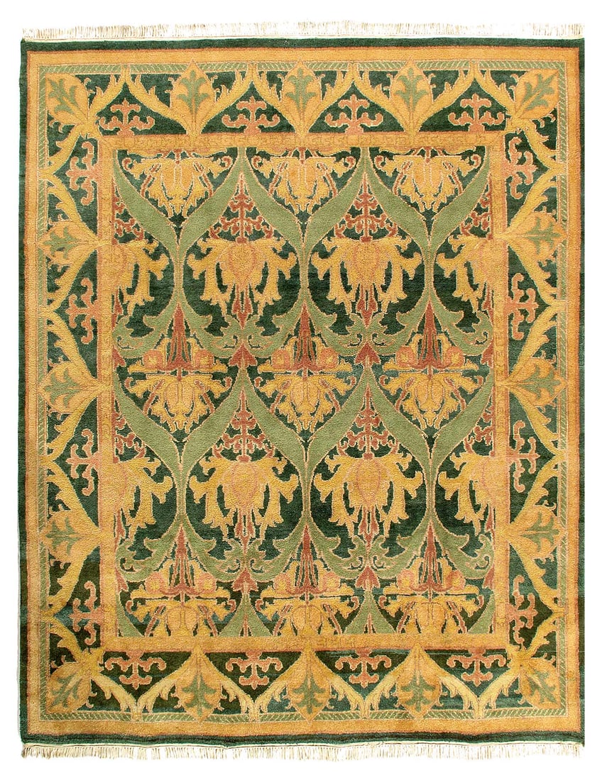 Fine Hand Knotted Agra Rug 8' X 10': Fine Hand Knotted Agra Rug 8' X 10' - New, Agra, Hand-Knotted, Lamb's Wool, 300 -20693- 862.This item is part of our fine auction collection which includes many fine home accessories including antique