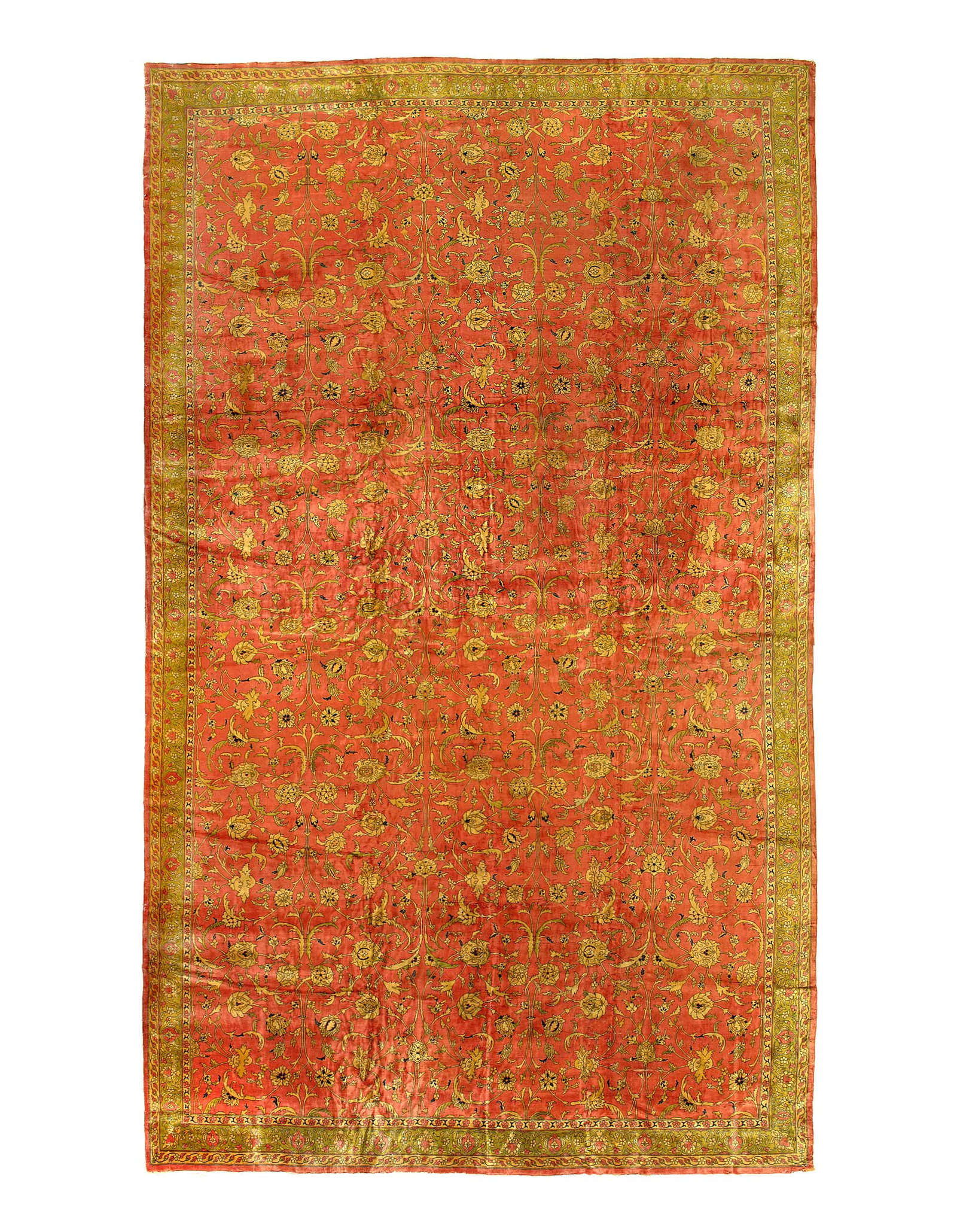 Fine Hand knotted Antique Agra rug 14'9"x25'7": Fine Hand knotted Antique Agra rug 14'9"x25'7" - circa 1880, Agra, Hand-Knotted, Lamb's Wool, 300 -d04340- 862.This item is part of our fine auction collection which includes many fine home accessorie