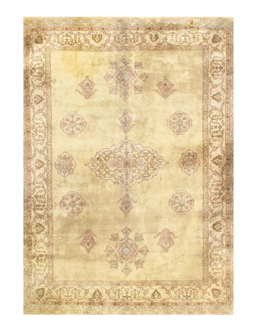 Antique Hand Knotted Augra 8'6"x 11'7": Antique Hand Knotted Augra 8'6"x 11'7" - CIRCA 1940, Agra, Hand-Knotted, Lamb's Wool, 300 -D12280- 862.This item is part of our fine auction collection which includes many fine home accessories includ