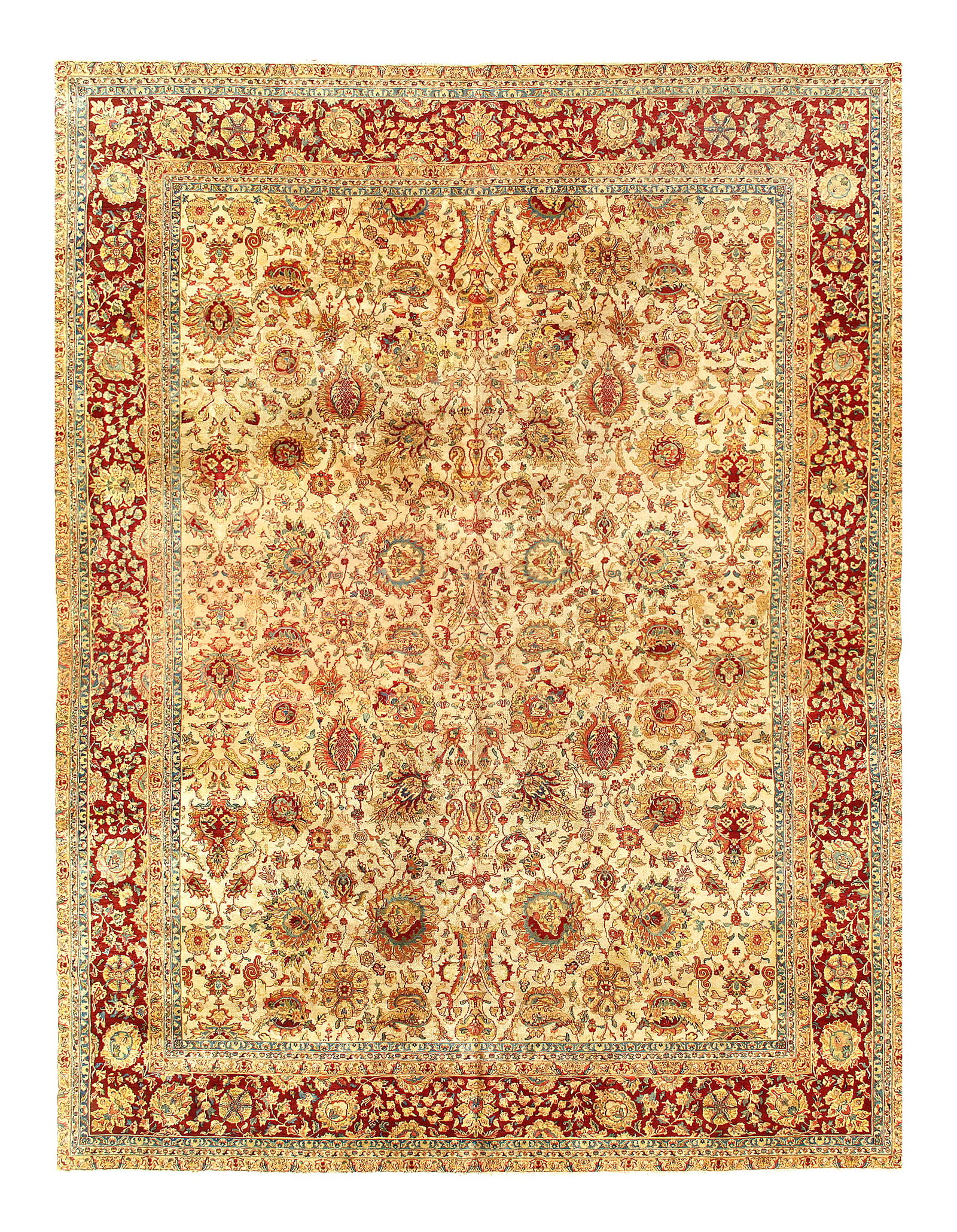 Ivory Fine Hand Knotted Agra 12' X 16' (1 of 11)