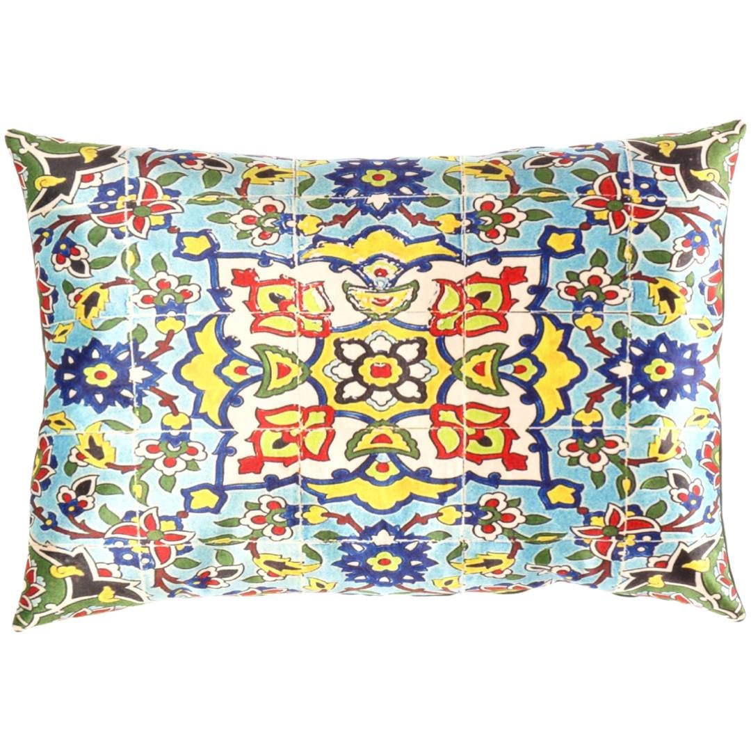 Persian Velvet Pillow 16'' X 24'': Persian Velvet Pillow 16'' X 24'' - New, Isfahan, N/A, Velvet Silk, 300 -TIR 255- 862.This item is part of our fine auction collection which includes many fine home accessories including antique rugs,
