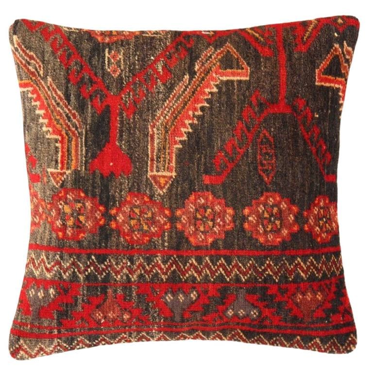 Pasargad Vintage Hand Knotted Baluch Rug Pillow 20" x 20'': Pasargad Vintage Hand Knotted Baluch Rug Pillow 20"- Vintage, farahan, Handmade , wool, 300 -K 171 B- 862.This item is part of our fine auction collection which includes many fine home accessories inc