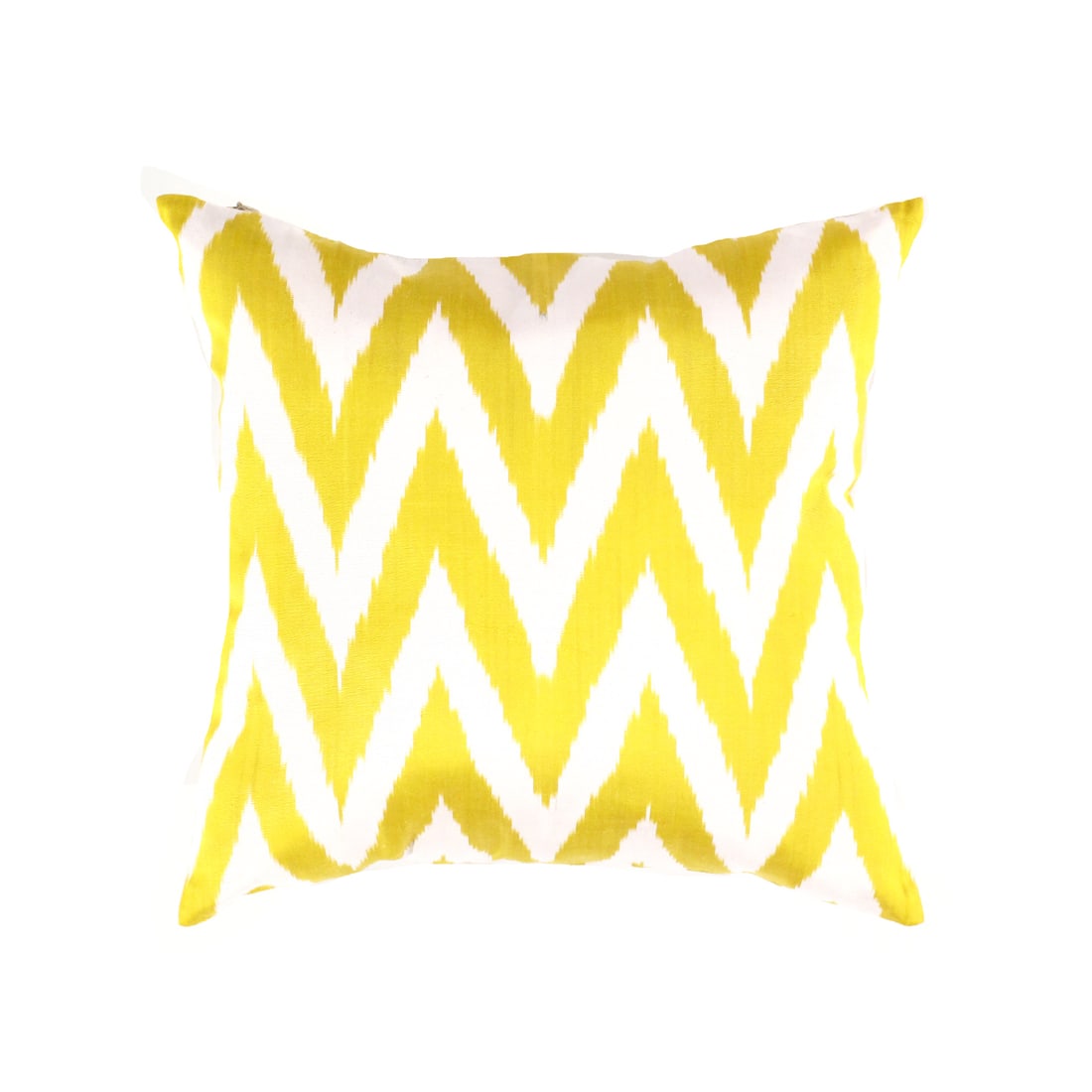 TI 271 Turkish White & Yellow Silk Ikat Pillow 20'': TI 271 Turkish White & Yellow Silk Ikat Pillow 20'' - NEW, Ikat, Hand-made, Pure Silk, 300 -TI 271- 862.This item is part of our fine auction collection which includes many fine home accessories inclu