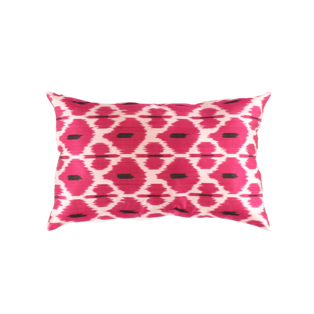 TI 251 Pink Soft Silk Ikat Pillow 16'' X 24'': TI 251 Pink Soft Silk Ikat Pillow 16'' X 24'' - New, Ikat, Hand-made, Pure Silk, 300 -TI 251- 862.This item is part of our fine auction collection which includes many fine home accessories including a