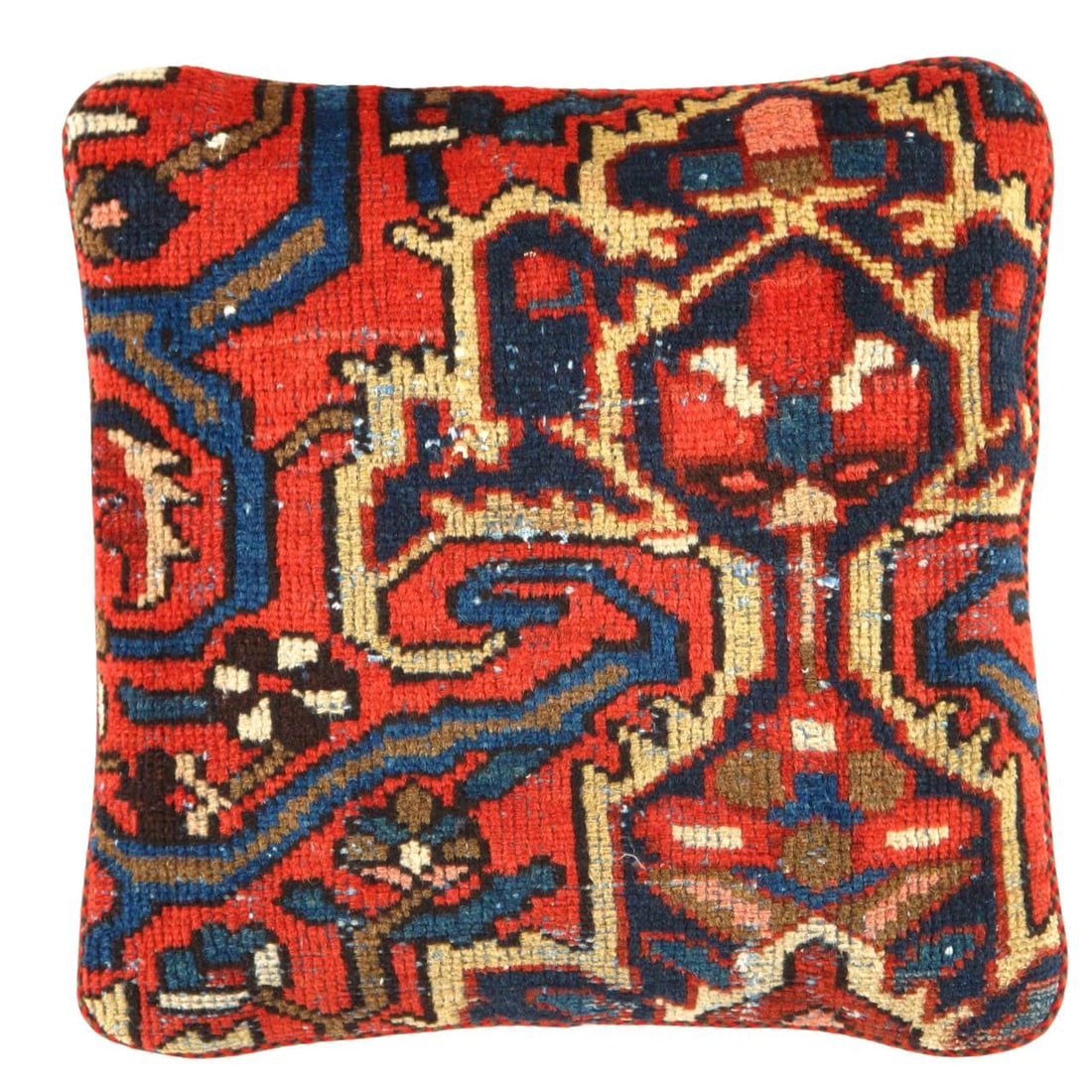 Pasargad Vintage Hand Knotted bakhtiari Rug Pillow 20'' x 20'': Pasargad Vintage Hand Knotted bakhtiari Rug Pillow 20''- N/A, Traditional, Hand-Woven, wool, 300 -K 169 A- 862.This item is part of our fine auction collection which includes many fine home accessorie