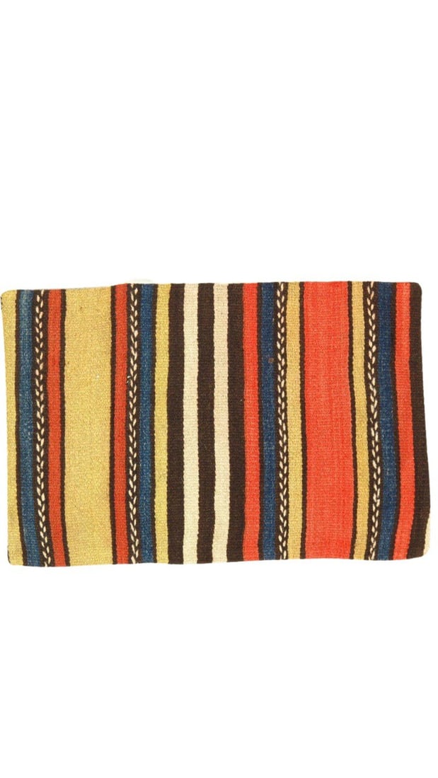Vintage Hand Knotted kilim Pillow 16" x 24": Vintage Hand Knotted K41 Pillow 16" x 24", - N/A, Traditional, Hand-Woven, wool, 300 -K 41- 862.This item is part of our fine auction collection which includes many fine home accessories including ant