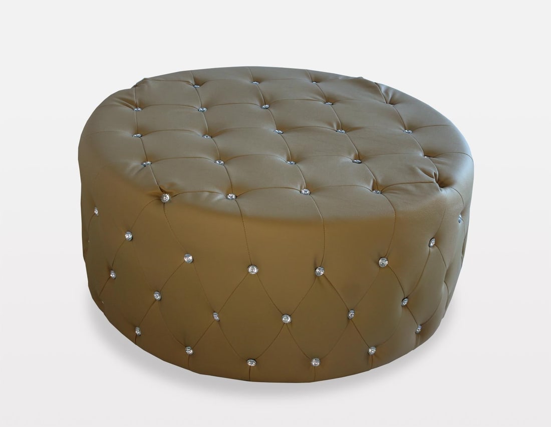 Pu Leather Ottoman: Pu Leather Ottoman - , Modern, N/A, Leather, 300 -PF0016- 862.This item is part of our fine auction collection which includes many fine home accessories including antique rugs, vintage rugs, oriental