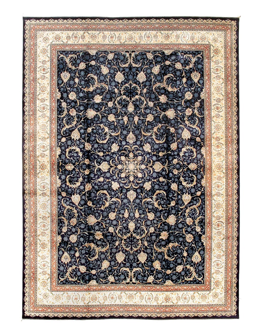 Exquisite Design Paris Palace Fine Power Loom V.Silk Rug 8'3''X 11'3'': Viscose on a cotton foundation with a medallion D15521 80-Raj quality. This rug has a dense, soft pile, and excellent quality,