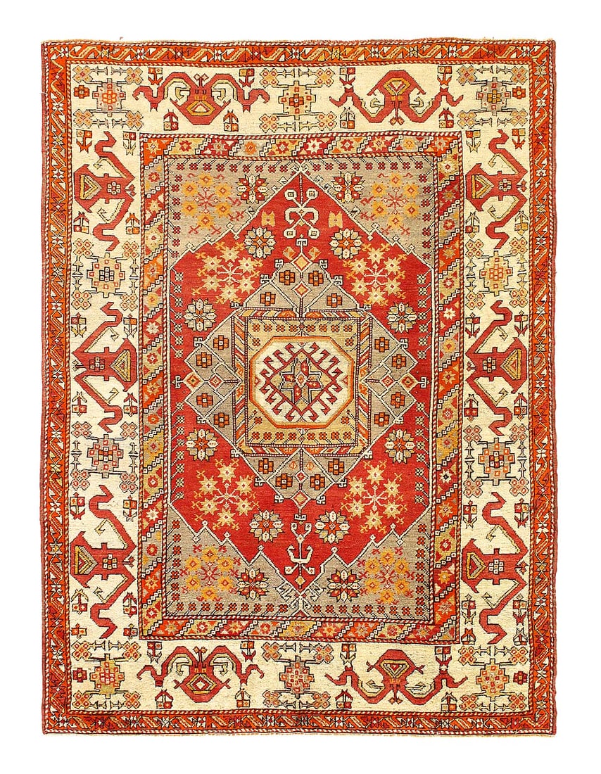 Turkish Vintage Hand-knotted Yuntdag Karyla Rug 5'6"x 7'8" (1 of 3)