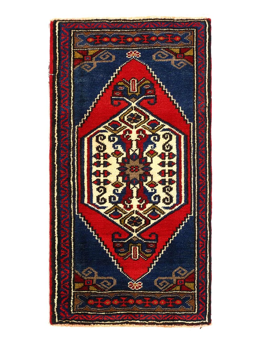 Antique Turkish Oushak Rug 1'9"x 3'6": Antique Turkish Oushak Rug 1'9"x 3'6" - CIRCA 1940, Oushak, Hand-Knotted, Lamb's Wool, 300 -D15436- 862.This item is part of our fine auction collection which includes many fine home accessories inclu