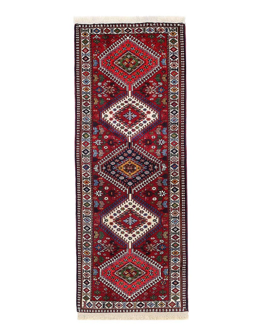 Red color Hand knotted Persian Yalameh runner 2'3'' X 6'6'': Red color Hand knotted Persian Yalameh runner 2'3'' X 6'6'' - New, Yalameh, Hand-Knotted, Lamb's Wool, 300 -D13487- 862.This item is part of our fine auction collection which includes many fine home a