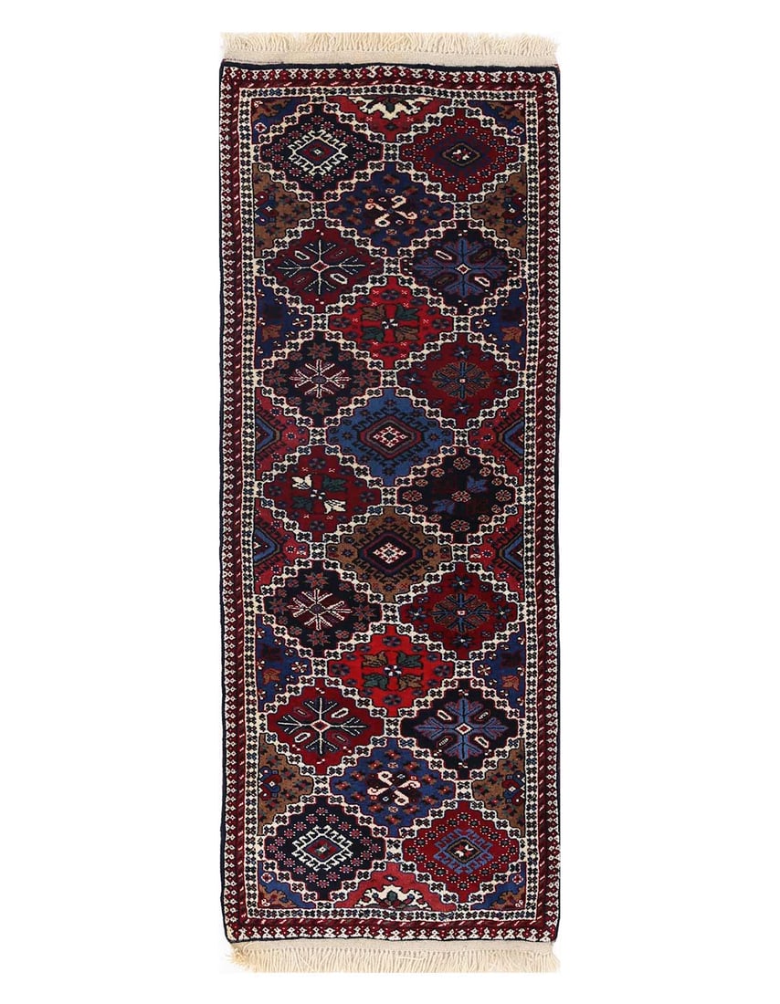 Fine Hand knotted Persian Yalameh runner 1'9"X4'10": Fine Hand knotted Persian Yalameh runner 1'9"X4'10" - NEW, Yalameh, Hand-Knotted, Lamb's Wool, 300 -d14023- 862.This item is part of our fine auction collection which includes many fine home accessori