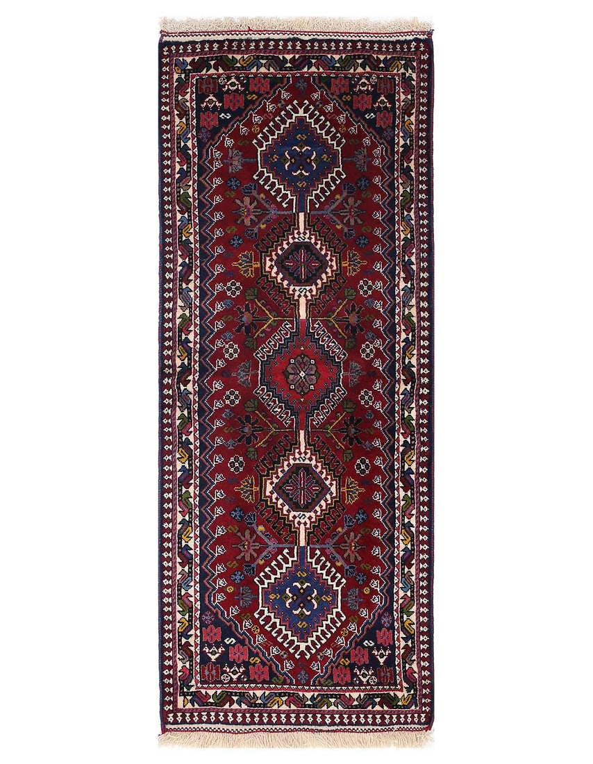 Fine Hand knotted Persian Yalameh runner 2'X5'6": Fine Hand knotted Persian Yalameh runner 2'X5'6" - NEW, Yalameh, Hand-Knotted, Lamb's Wool, 300 -d14027- 862.This item is part of our fine auction collection which includes many fine home accessories 