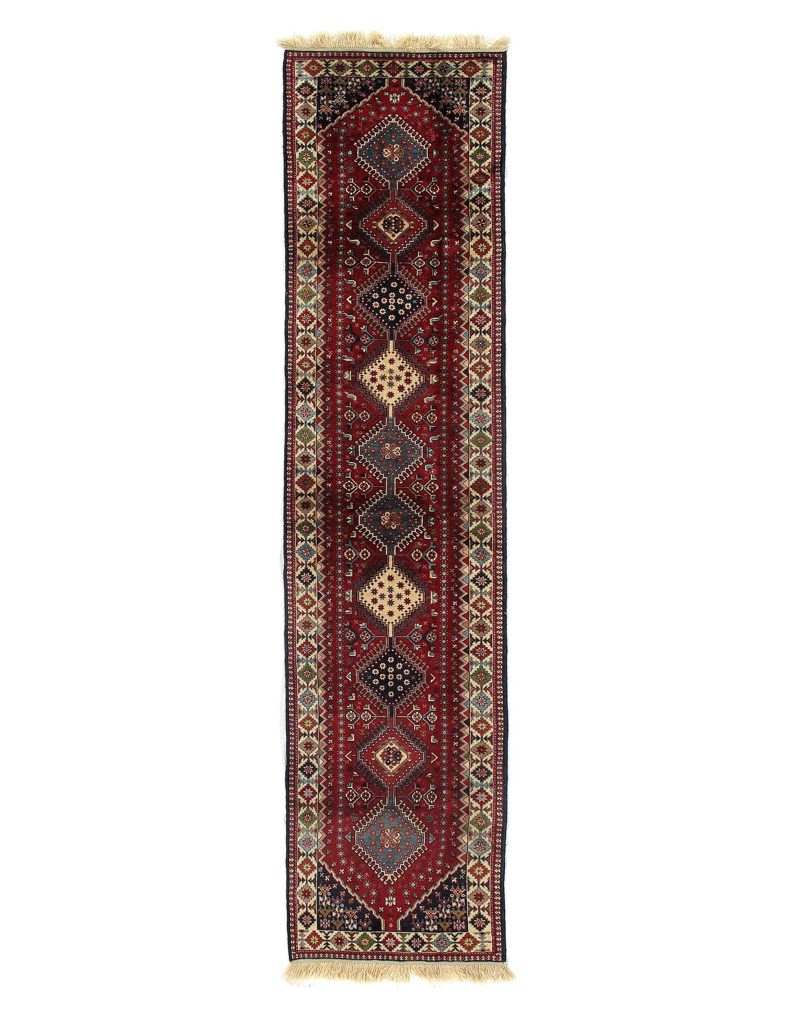 Persian Fine hand knotted Yalameh Runner 2'9'' X 12'5'': Persian Fine hand knotted Yalameh Runner 2'9'' X 12'5'' - New, Yalameh, Hand-Knotted, Lamb's Wool, 300 -D09577- 862.This item is part of our fine auction collection which includes many fine home acces