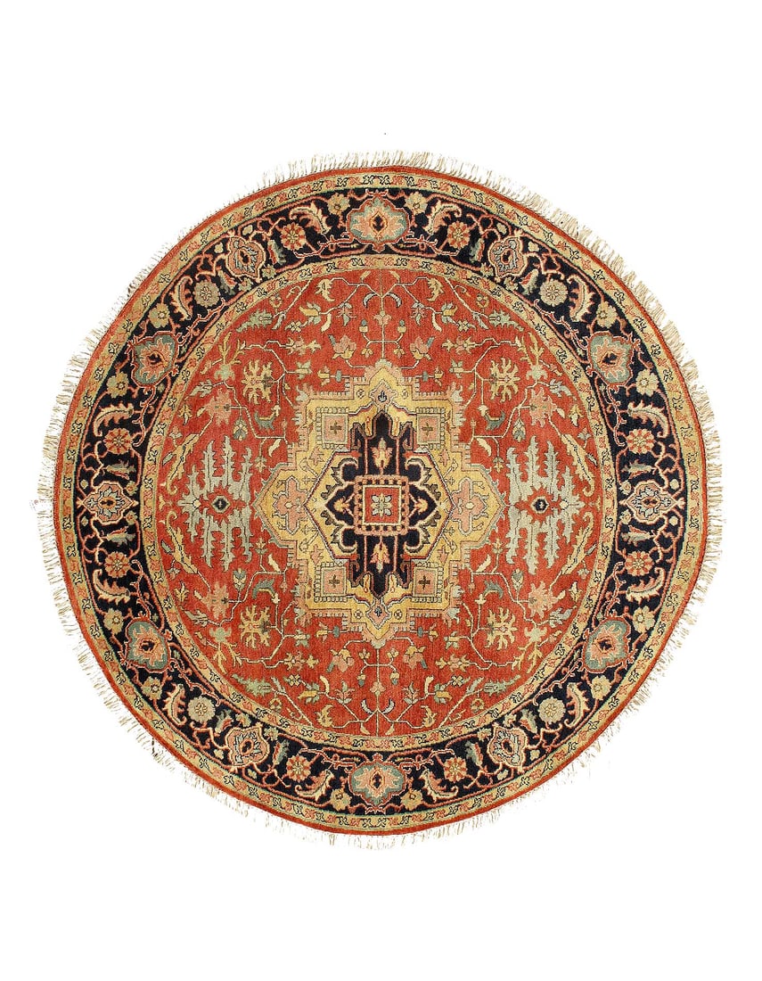 Fine Hand knotted Persian Serapi design round rug 6' X 6': Fine Hand knotted Persian Serapi design round rug 6' X 6' New, serapi, Hand-Knotted, Lamb's Wool, 300 -D15777- 862.This item is part of our fine auction collection which includes many fine home access
