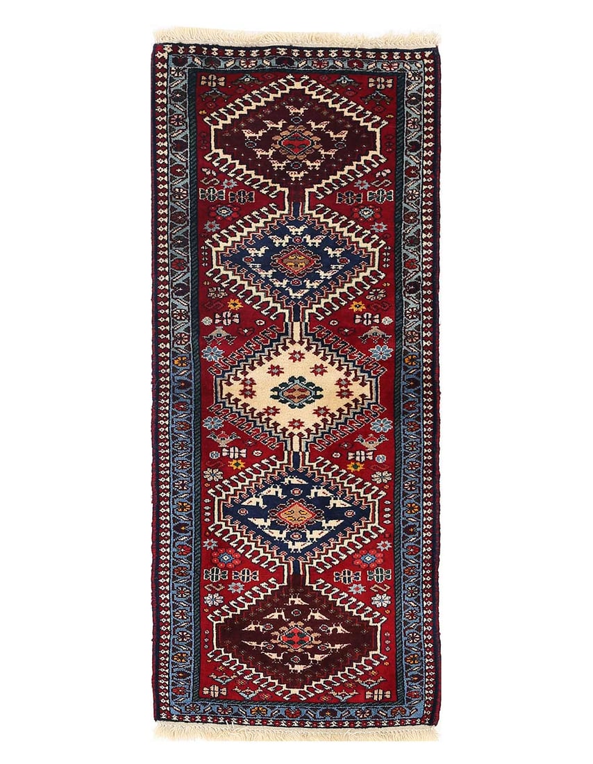 Fine Hand knotted Persian Yalameh runner 1'9'' X 4'7'': Fine Hand knotted Persian Yalameh runner 1'9'' X 4'7'' - New, Yalameh, Hand-Knotted, Lamb's Wool, 300 -D13937- 862.This item is part of our fine auction collection which includes many fine home access