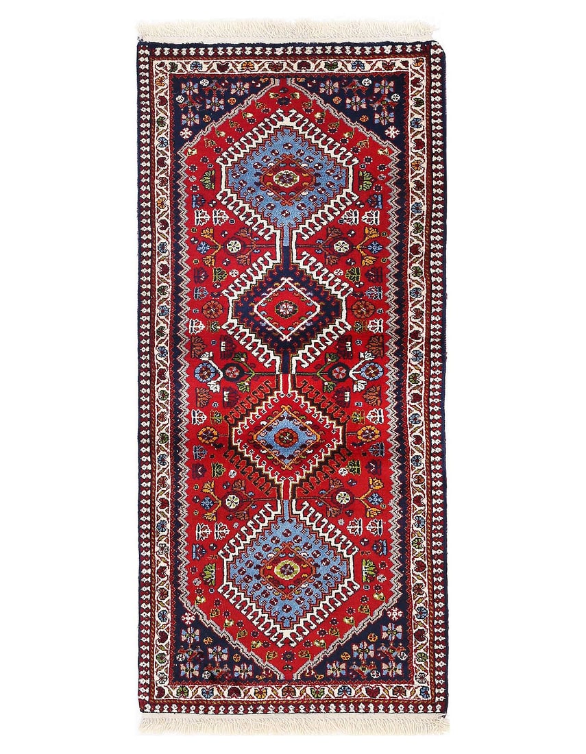 Fine Hand Hand Knotted Persian Yalameh runner 2'1"X 5': Fine Hand Hand Knotted Persian Yalameh runner 2'1"X 5' - NEW, Yalameh, Hand-Knotted, Lamb's Wool, 300 -D13539- 862.This item is part of our fine auction collection which includes many fine home access