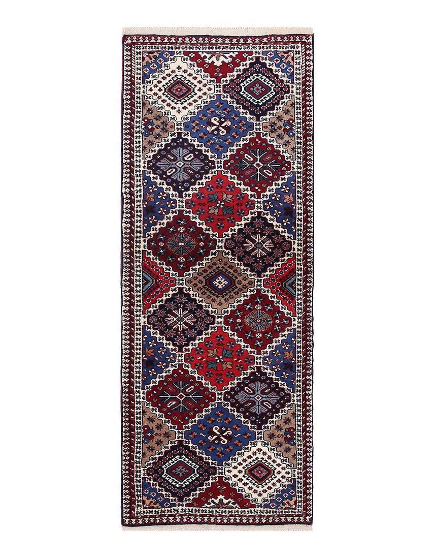 Fine Hand Hand Knotted Persian Yalameh runner 1'9"X 4'6": Fine Hand Hand Knotted Persian Yalameh runner 1'9"X 4'6" - NEW, Yalameh, Hand-Knotted, Lamb's Wool, 300 -D13544- 862.This item is part of our fine auction collection which includes many fine home acce
