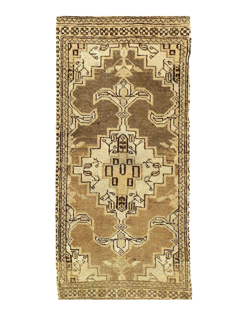 Fine Vintage turkish rug 1'7'' X 3'7'': Fine Vintage turkish rug 1'7'' X 3'7'' - Circa 1970, Turkish, Hand-Knotted, Lamb's Wool, 300 -D12191- 862.This item is part of our fine auction collection which includes many fine home accessories inc