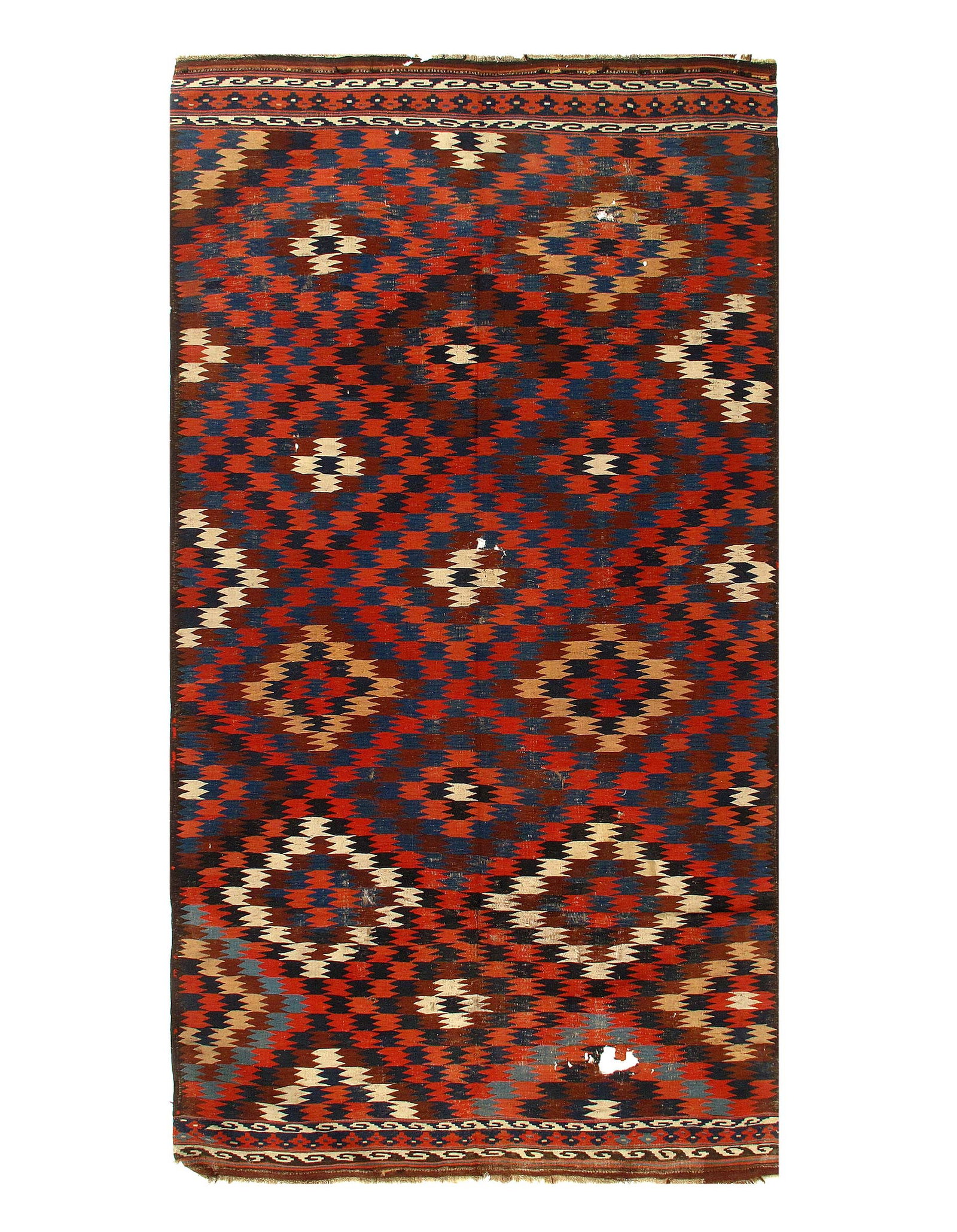Vintage Red Turkish Hand Knotted Kilim 9'2'' X 12'2'': Vintage Red Turkish Hand Knotted Kilim 9'2'' X 12'2'' - Circa 1950, Turkish, Flatweave, Lamb's Wool, 300 -D11221- 862.This item is part of our fine auction collection which includes many fine home acc