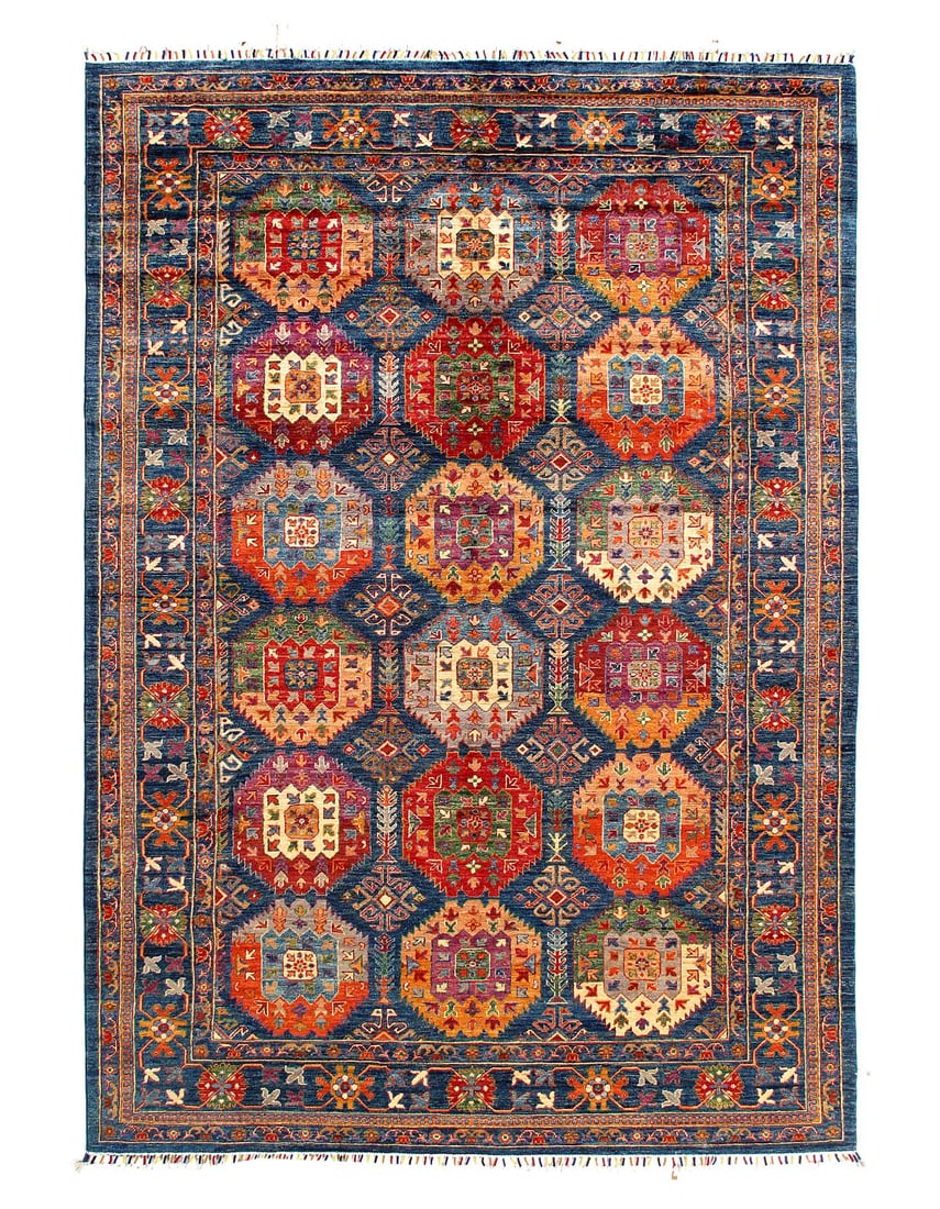 Fine Hand Knotted Turkman rug 6'8"x 9'8": Fine Hand Knotted Turkman rug 6'8"x 9'8" - NEW, Turkaman, Hand-Knotted, Lamb's Wool, 300 -D15069- 862.This item is part of our fine auction collection which includes many fine home accessories includi