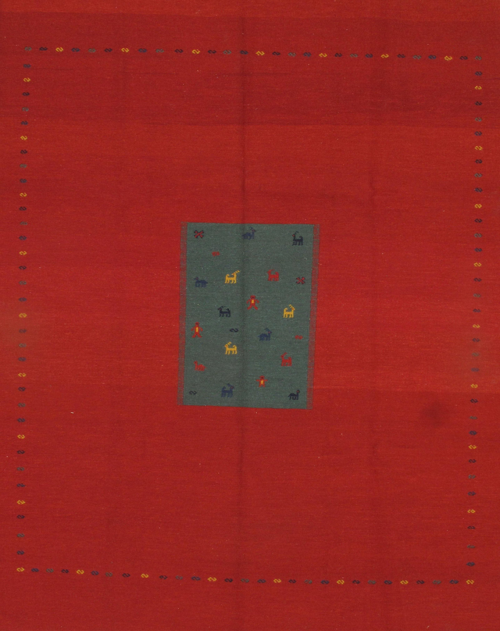 Red Soumak Weave Gabbeh - 8' X 10': Red Soumak Weave Gabbeh - 8' X 10' - New, Traditional, Hand-Knotted, Wool, 300 -21071- 862.This item is part of our fine auction collection which includes many fine home accessories including antique 