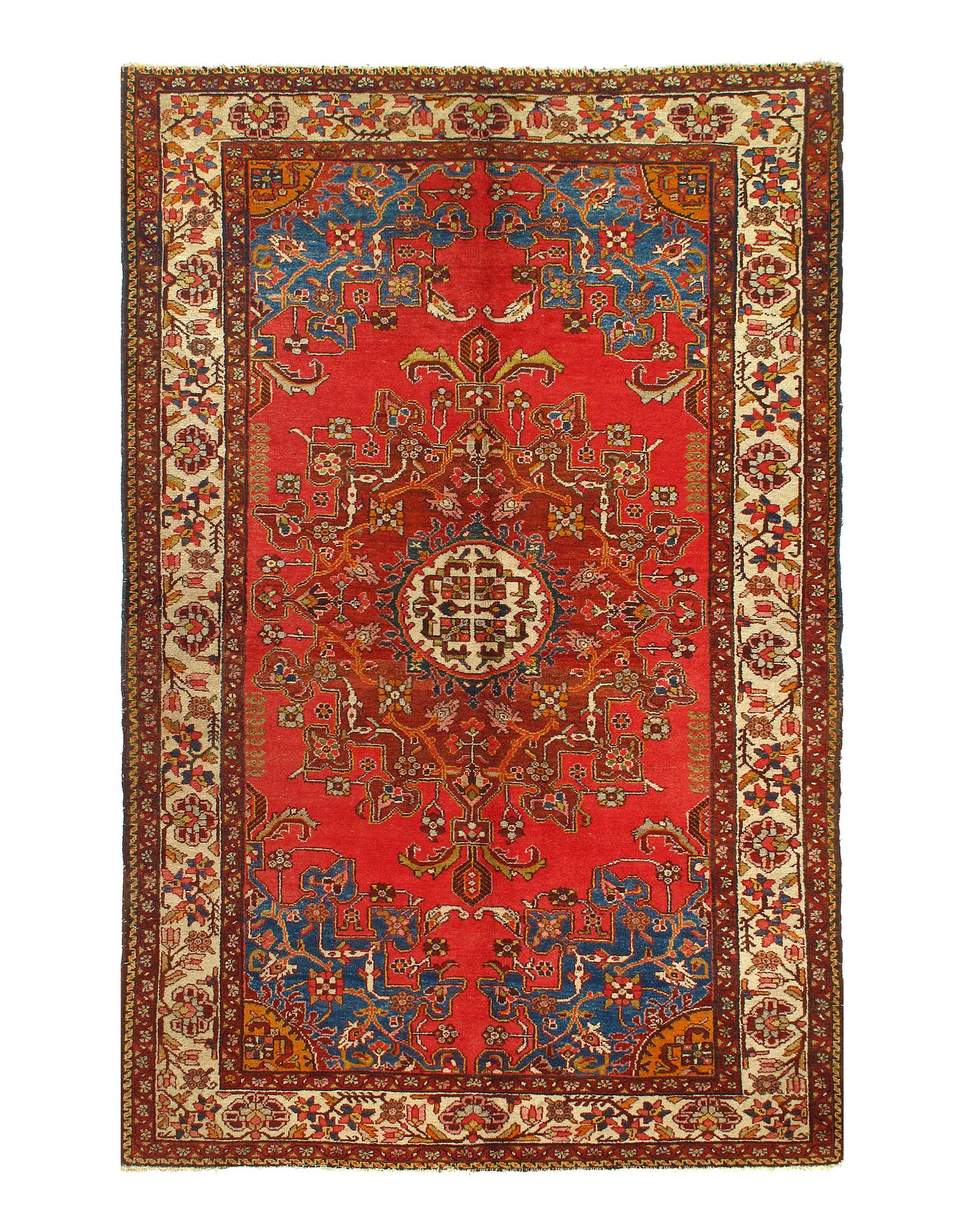 Rust Persian Antique Tafrish rug 4'.4'' x 6'7'': Rust Persian Antique Tafrish rug 4'.4'' x 6'7'' - , Tafresh, Hand-Knotted, Lamb's Wool, 300 -D08240- 862.This item is part of our fine auction collection which includes many fine home accessories incl