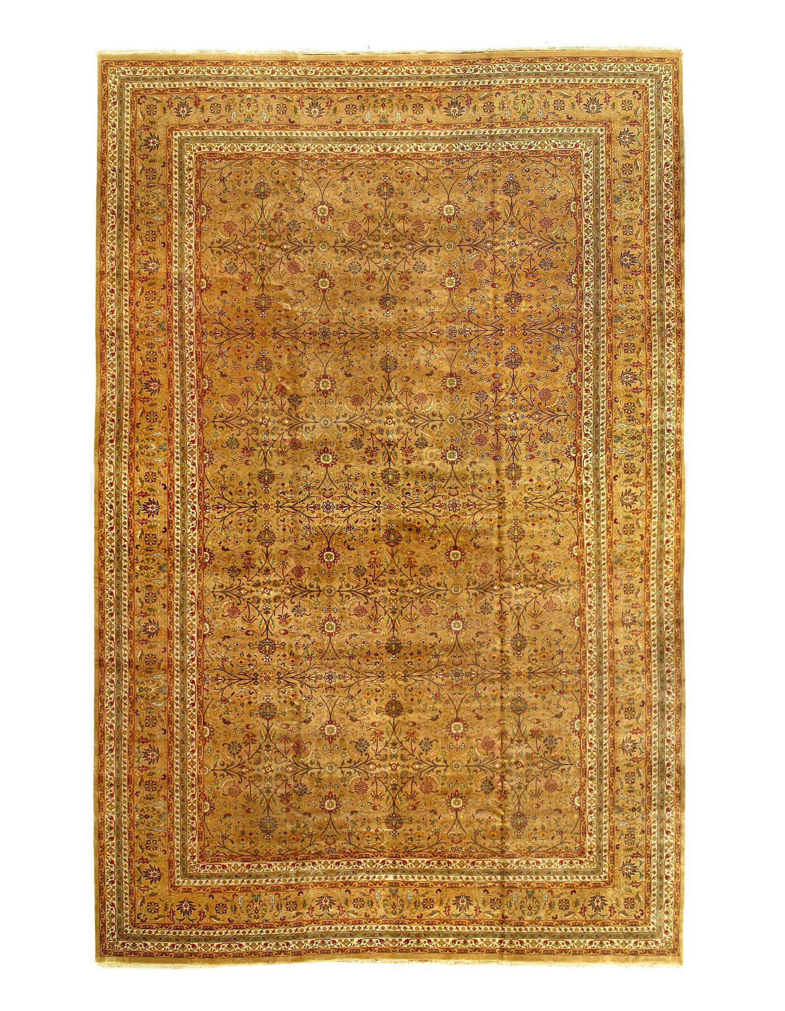 Fine Hand Knotted Tabriz design 13'11'' X 21'9'': Fine Hand Knotted Tabriz design 13'11'' X 21'9'' - New, Tabriz, Hand-Knotted, Lamb's Wool, 300 -37143- 862.This item is part of our fine auction collection which includes many fine home accessories in