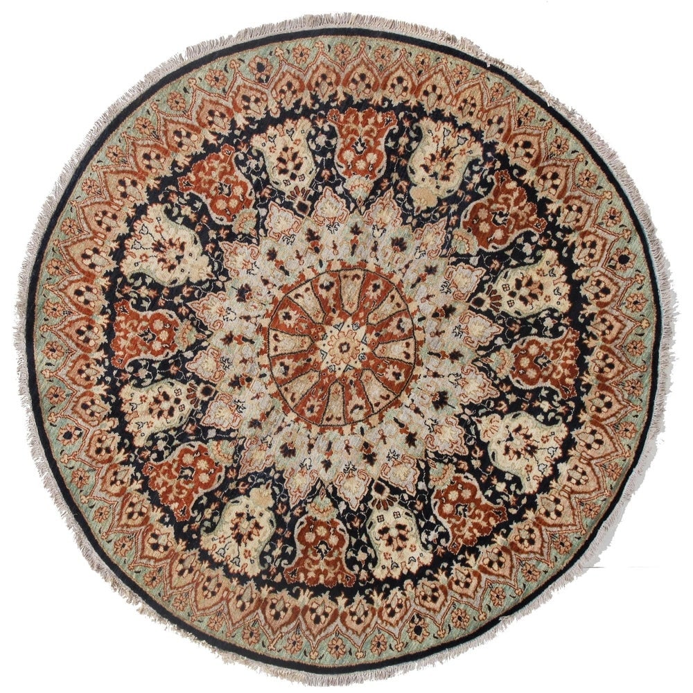 Pak Persian Tabriz Design Hand-Knotted Rug - 6'5" X 6'5": Pak Persian Tabriz Design Hand-Knotted Rug - 6'5" X 6'5" - New, Tabriz, Hand-Knotted, Lamb's Wool, 300 -D09765- 862.This item is part of our fine auction collection which includes many fine home acces