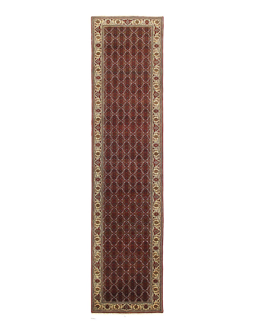 Tabriz Mahi Design Silk & Wool 2'7" X 11'8": Tabriz Mahi Design Silk & Wool 2'7" X 11'8" - NEW, Tabriz, Hand-Knotted, Wool & Silk, 300 -D12574- 862.This item is part of our fine auction collection which includes many fine home accessories includ