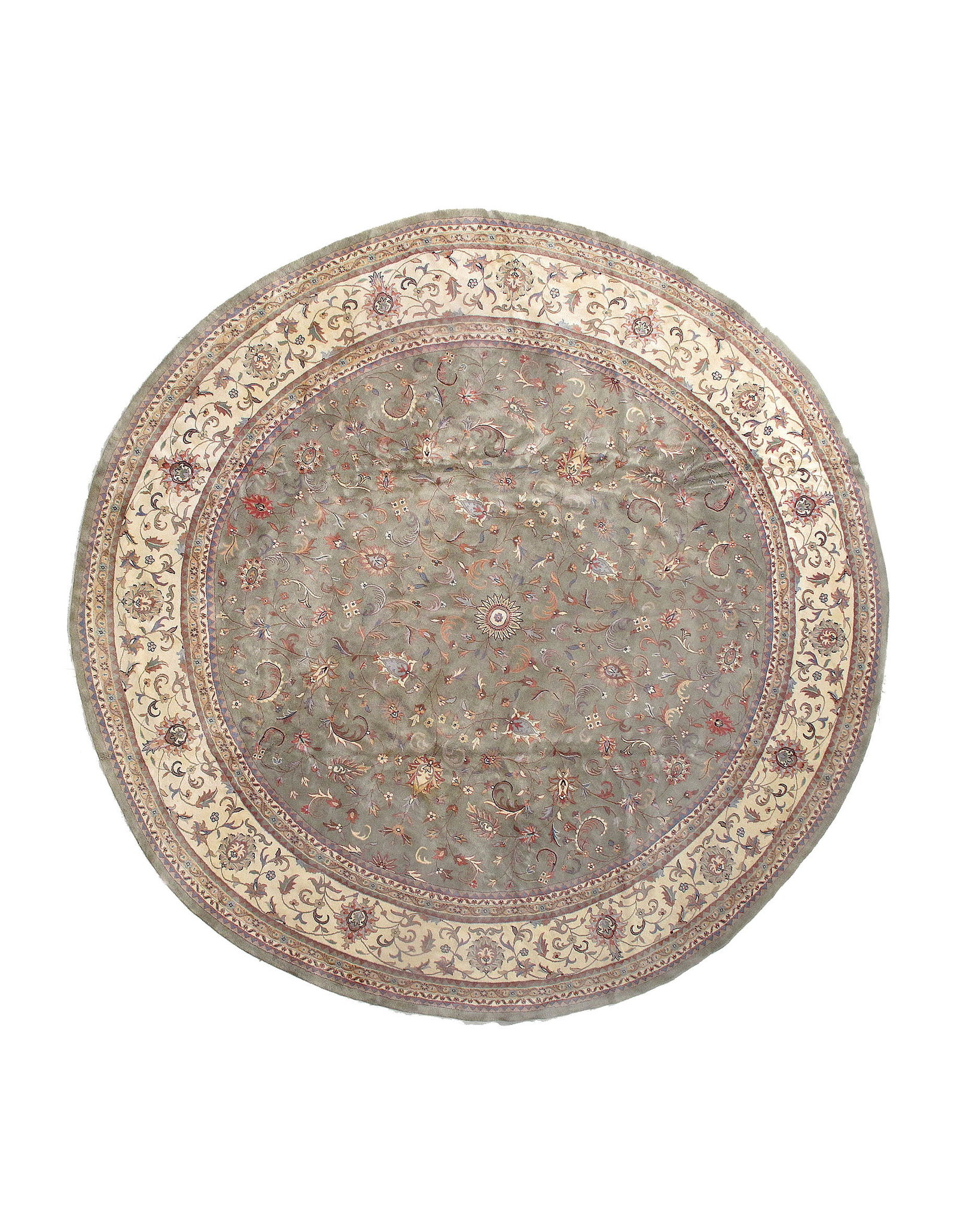 Fine Hand knotted Tabriz Design Round rug 16' X 16' (1 of 4)