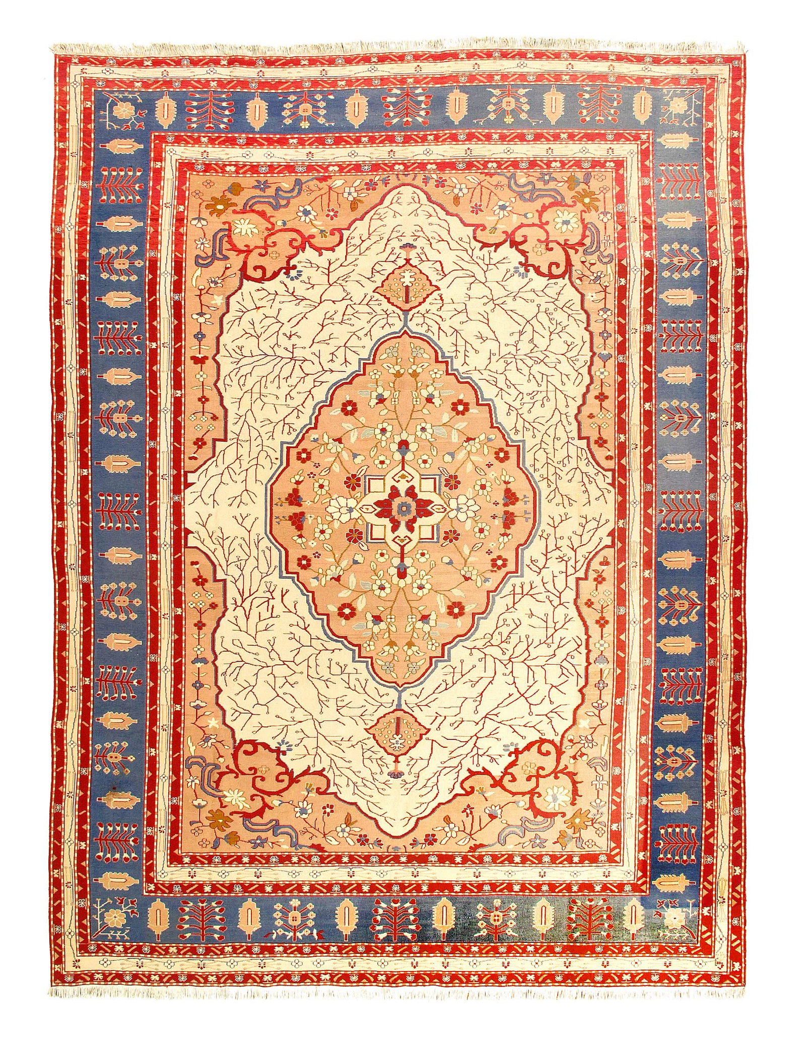 Fine Hand Knotted Vintage Flat Weave Tabriz design 8'8'' X 11'6'': Fine Hand Knotted Vintage Flat Weave Tabriz design 8'8'' X 11'6'' - 1970, Tabriz, Hand-Knotted, Flat Weave, 300 -D12013- 862.This item is part of our fine auction collection which includes many fine h
