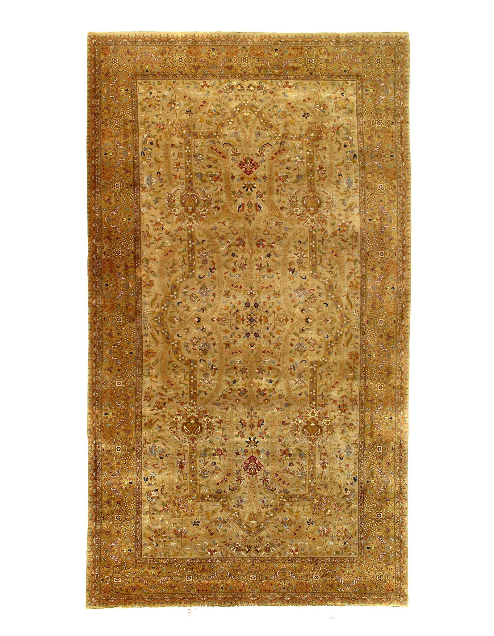 Fine Hand Knotted Tabriz design 9'3"X 17'6": Fine Hand Knotted Tabriz design 9'3"X 17'6" - New, Tabriz, Hand-Knotted, Lamb's Wool, 300 -D14329- 862.This item is part of our fine auction collection which includes many fine home accessories includ