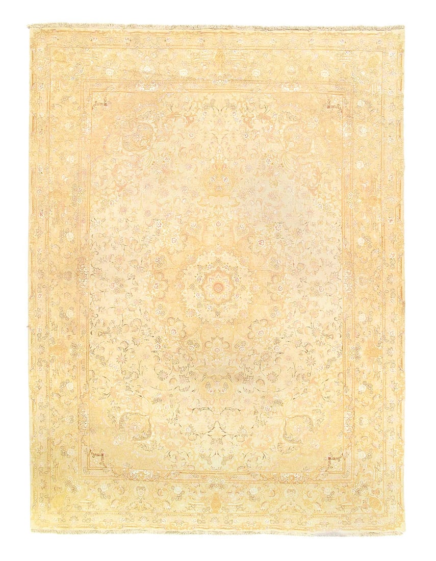 Fine hand Knotted Persain silk & wool Tabriz 9'6"X 13'3": Fine hand Knotted Persain silk & wool Tabriz 9'6"X 13'3" - NEW, Tabriz, Hand-Knotted, Wool & Silk, 300 -D08817- 862.This item is part of our fine auction collection which includes many fine home acces