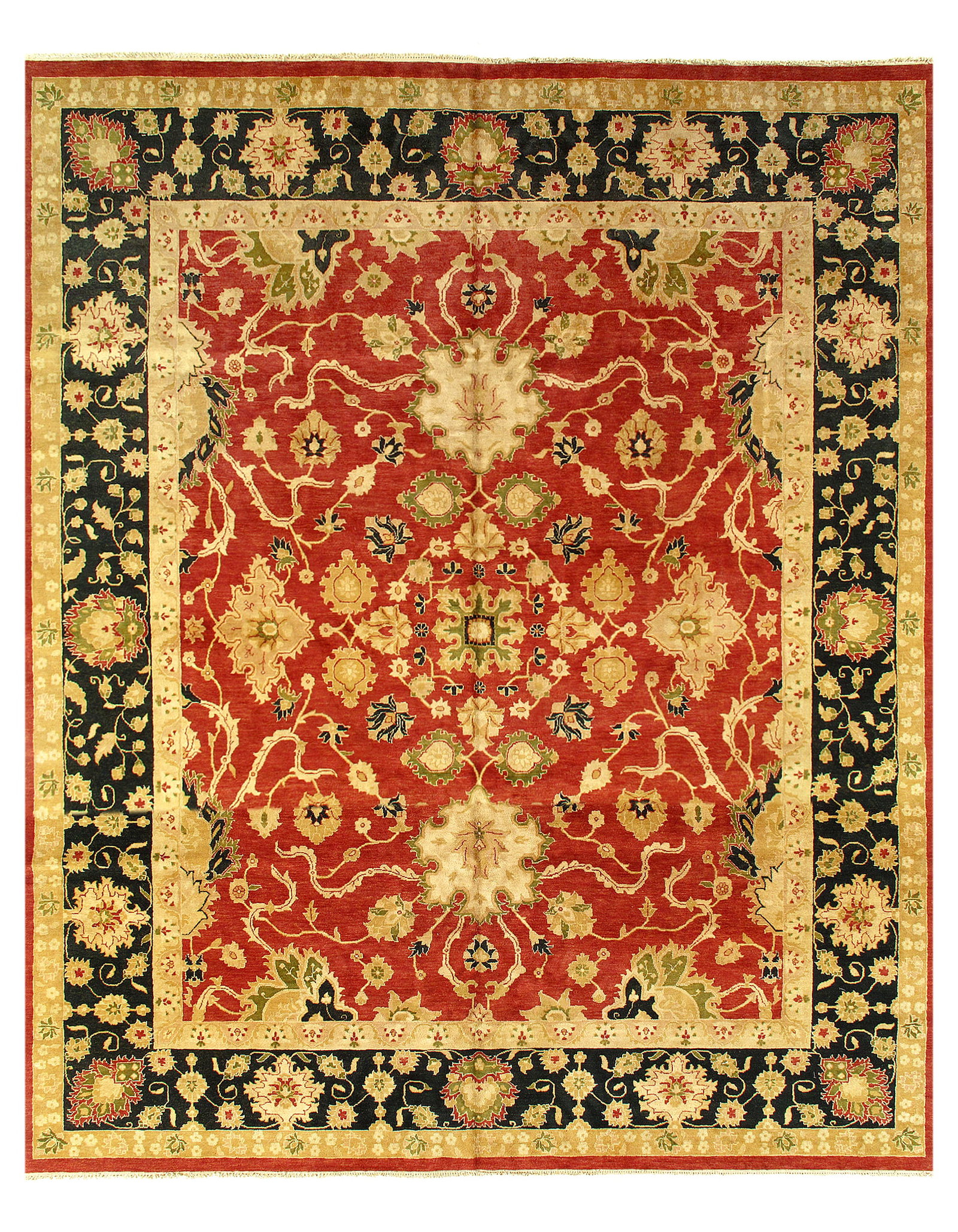 Rust Fine Hand-Knotted Sultanabad Rug 12' X 15': Rust Fine Hand-Knotted Sultanabad Rug 12' X 15' - New, Sultanabad, Hand-Knotted, Lamb's Wool, 300 -27553- 862.This item is part of our fine auction collection which includes many fine home accessories