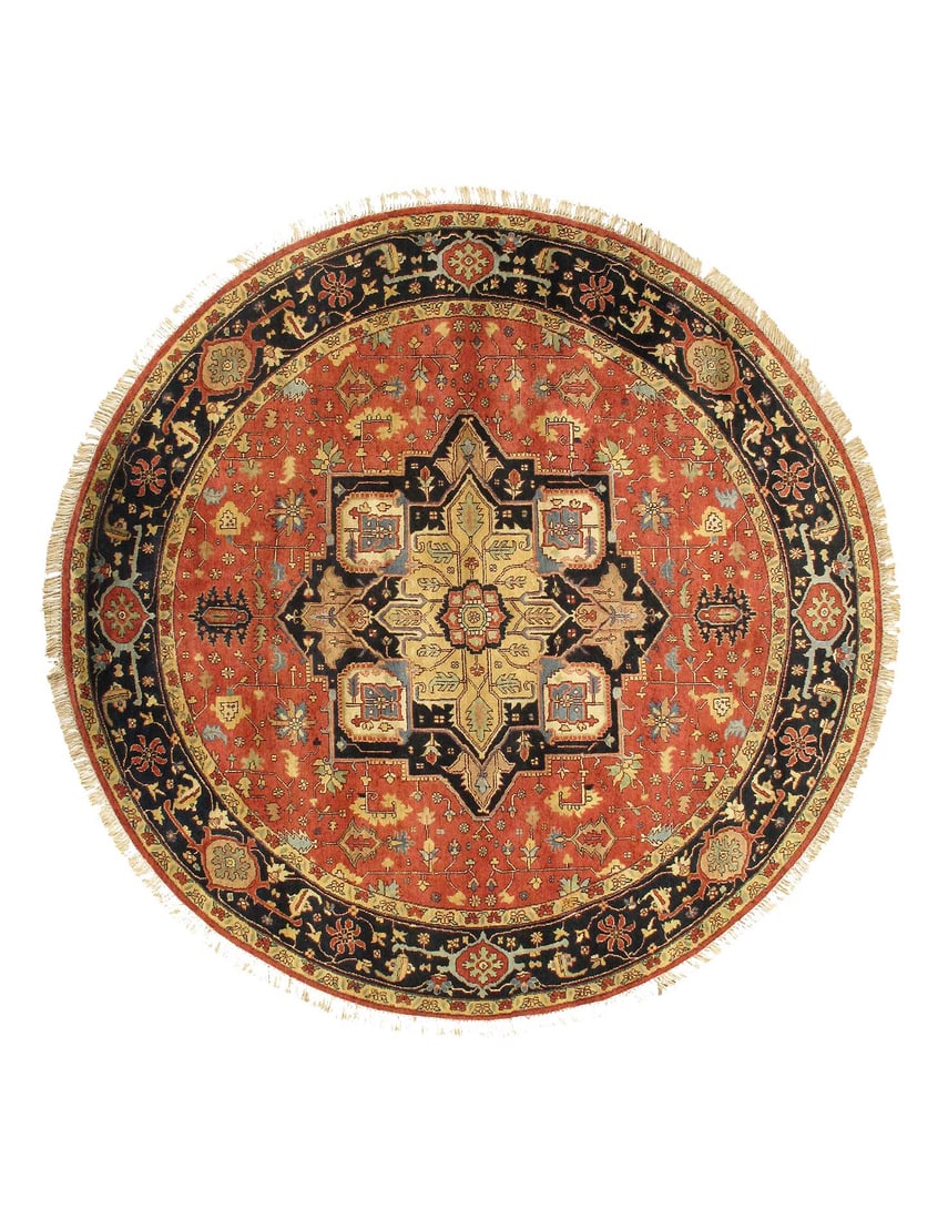Fine Hand knotted Persian Serapi Design round rug 8' 2''X 8' 2'' (1 of 6)